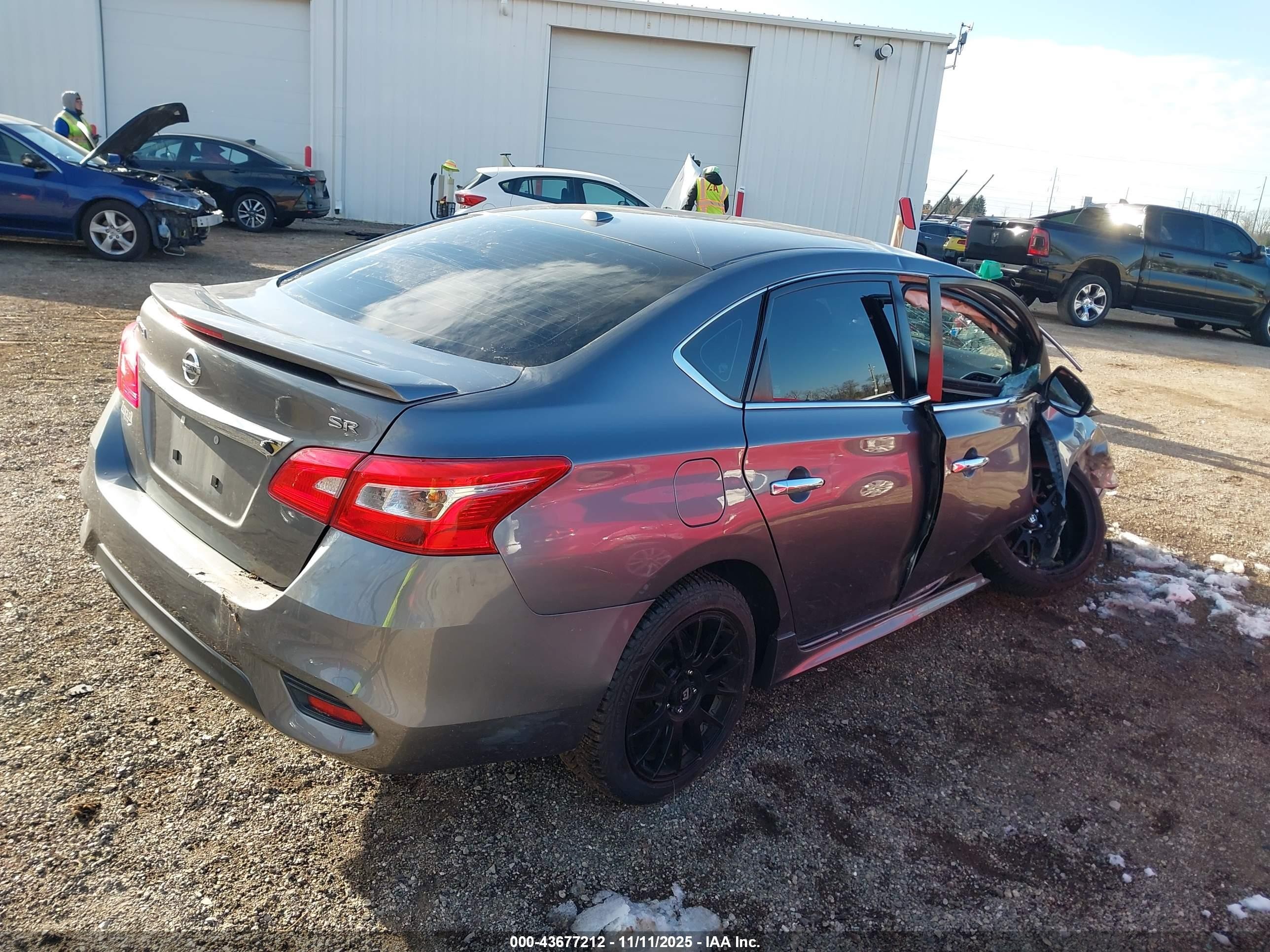 2019 Nissan Sentra Sr Gray vin: 3N1AB7APXKY382763