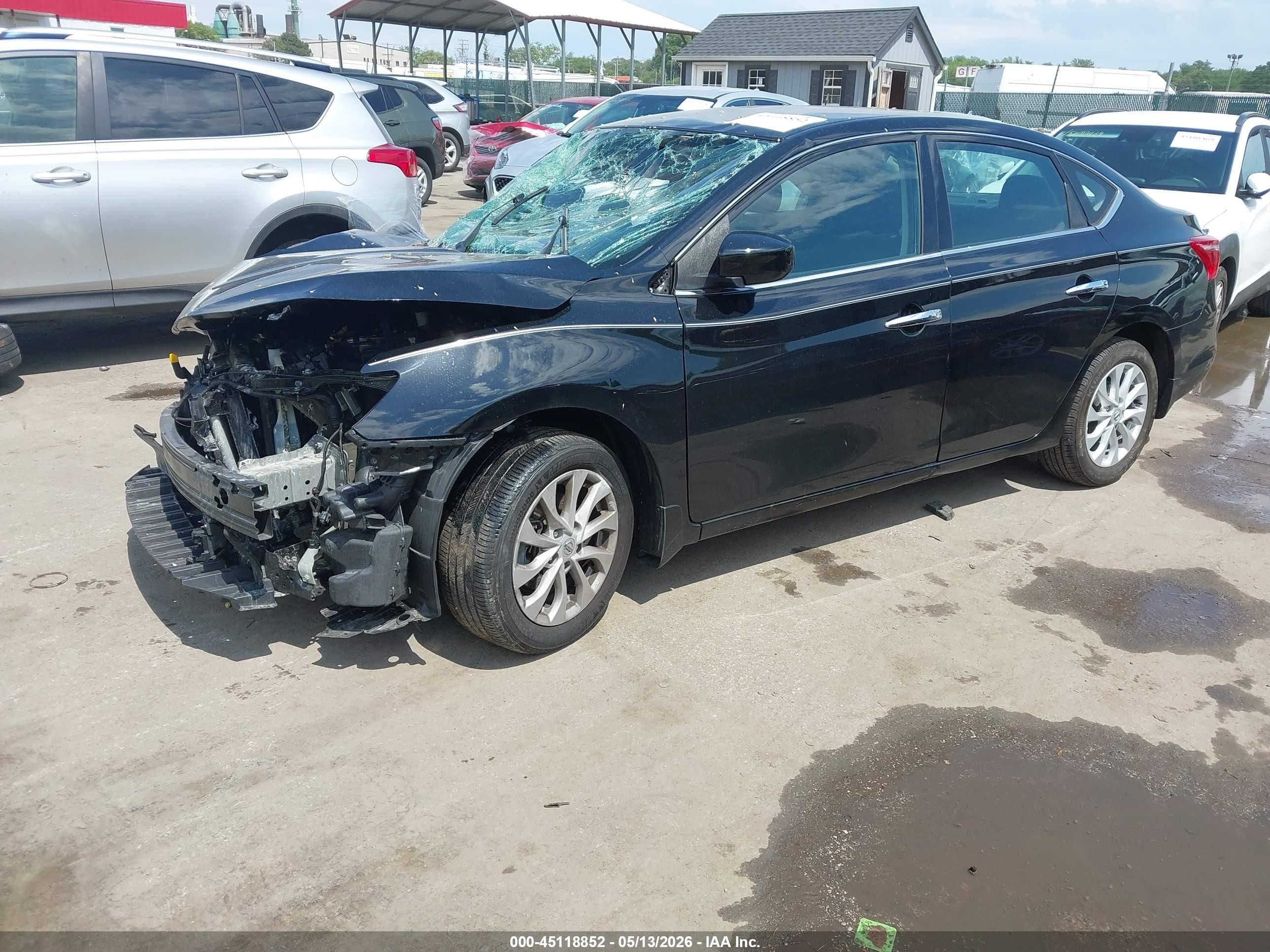 2019 Nissan Sentra Sv Black vin: 3N1AB7APXKY438636