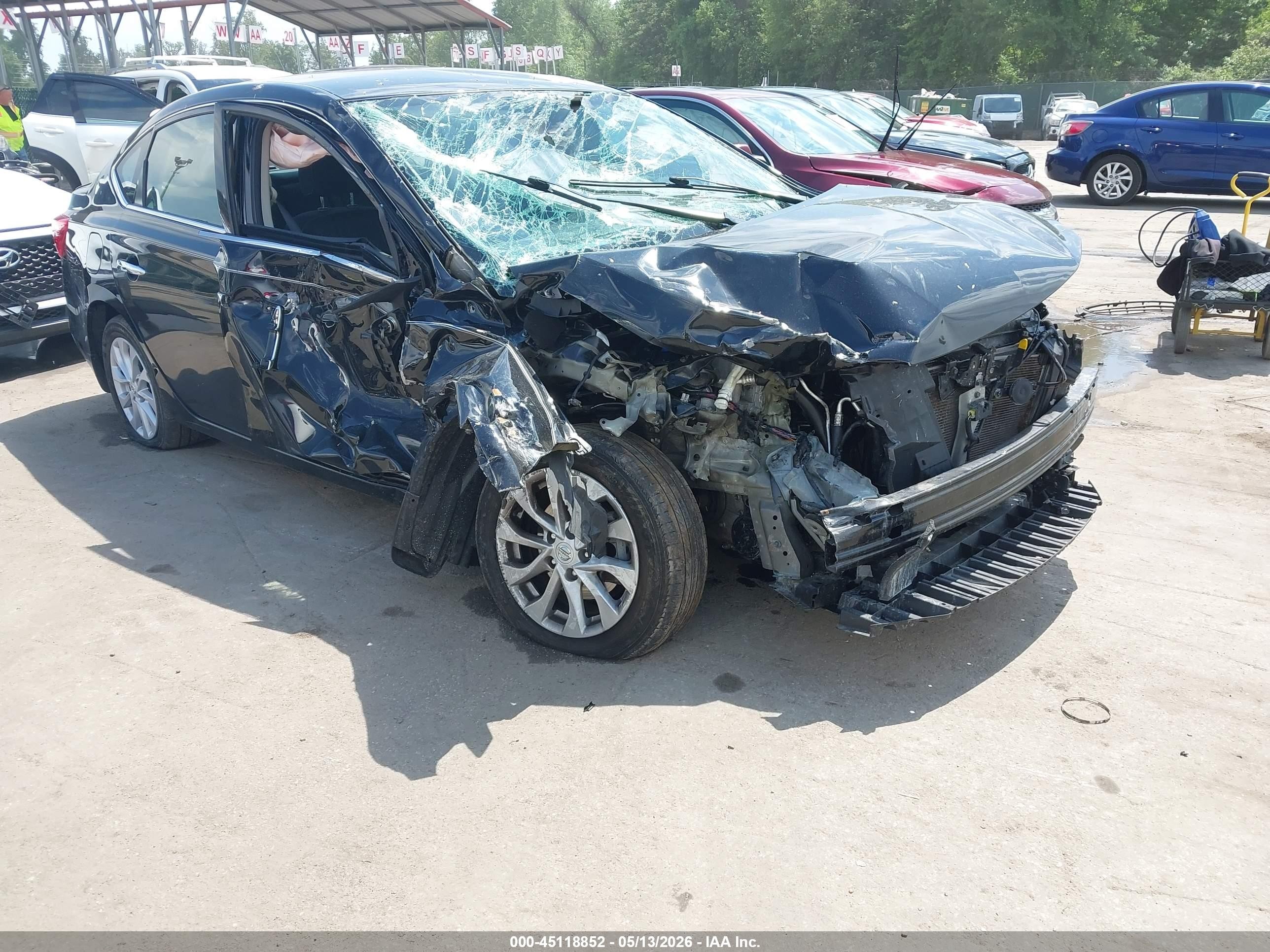 2019 Nissan Sentra Sv Черный vin: 3N1AB7APXKY438636