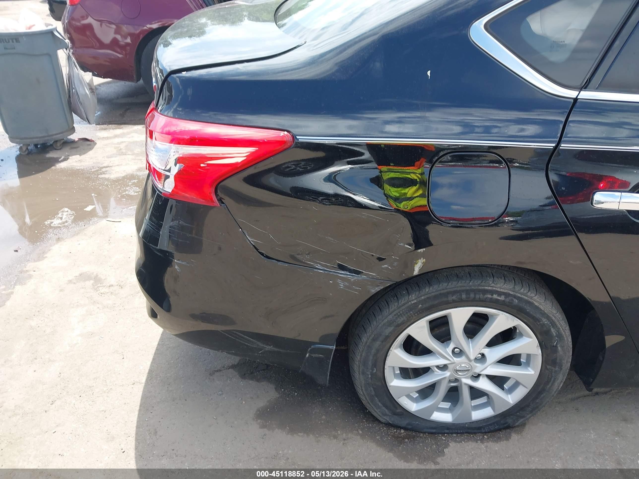 2019 Nissan Sentra Sv Black vin: 3N1AB7APXKY438636