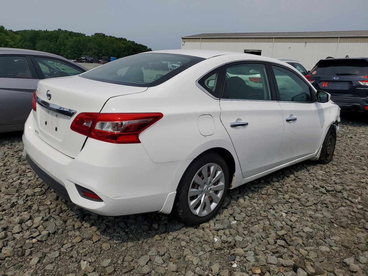 2019 Nissan Sentra S White vin: 3N1AB7APXKY448597
