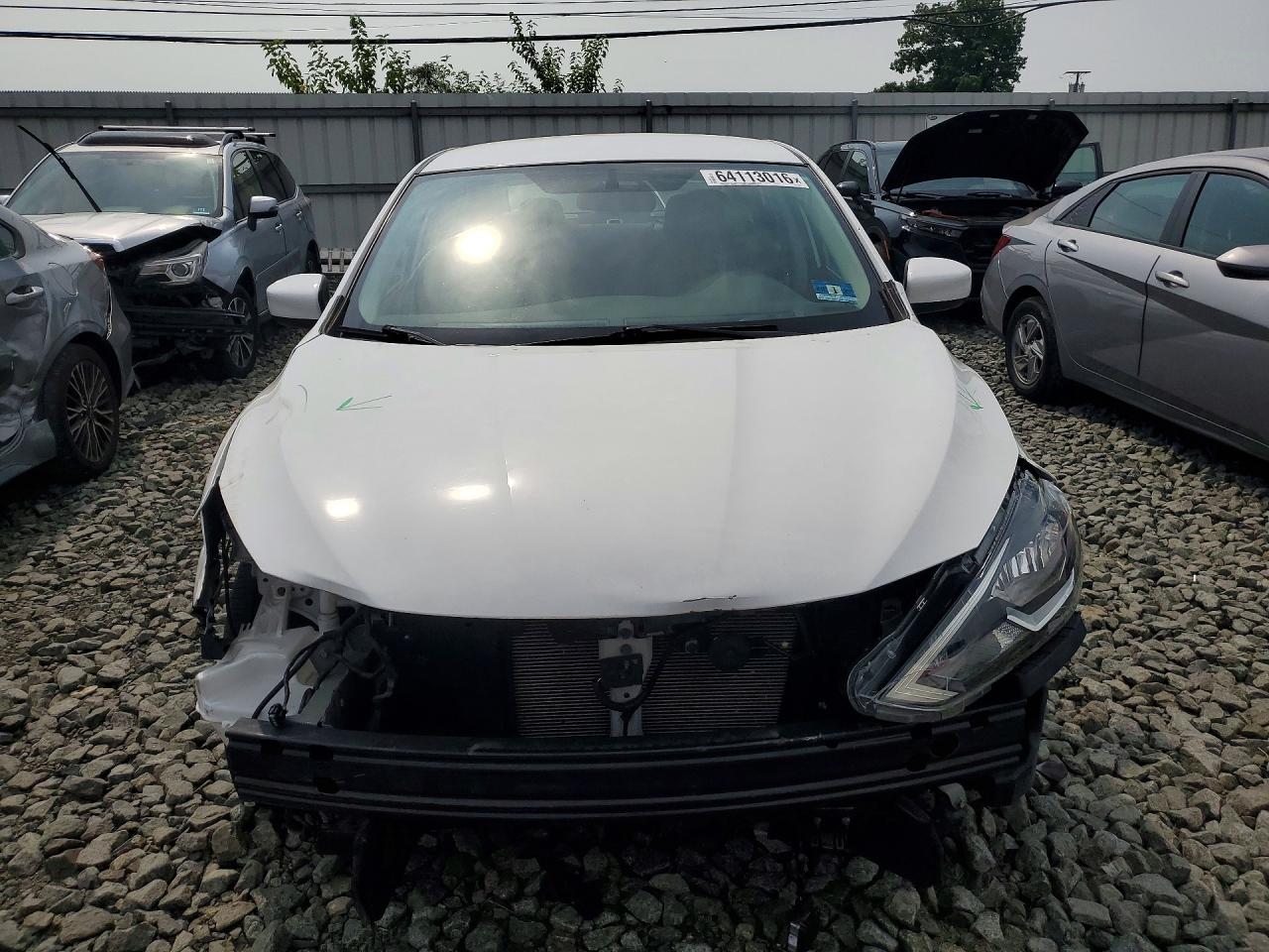 2019 Nissan Sentra S White vin: 3N1AB7APXKY448597