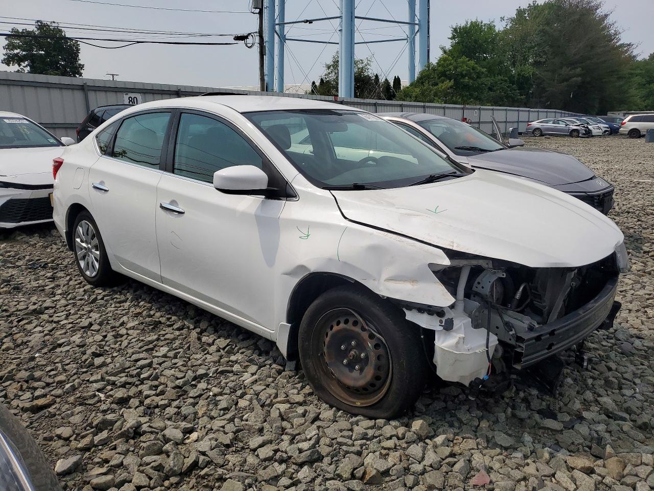 2019 Nissan Sentra S White vin: 3N1AB7APXKY448597