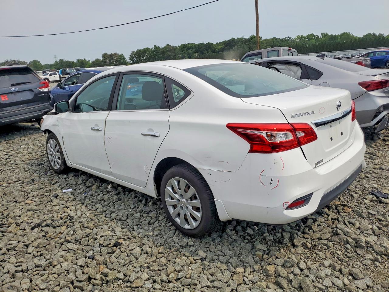 2019 Nissan Sentra S White vin: 3N1AB7APXKY448597