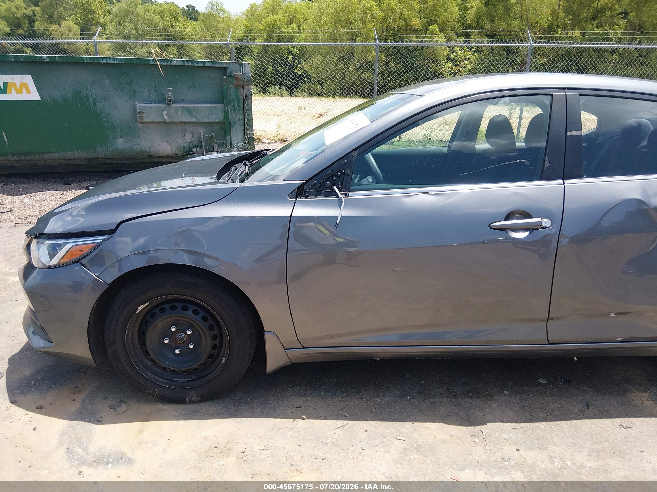 2021 Nissan Sentra S Xtronic Cvt Gray vin: 3N1AB8BV0MY304109