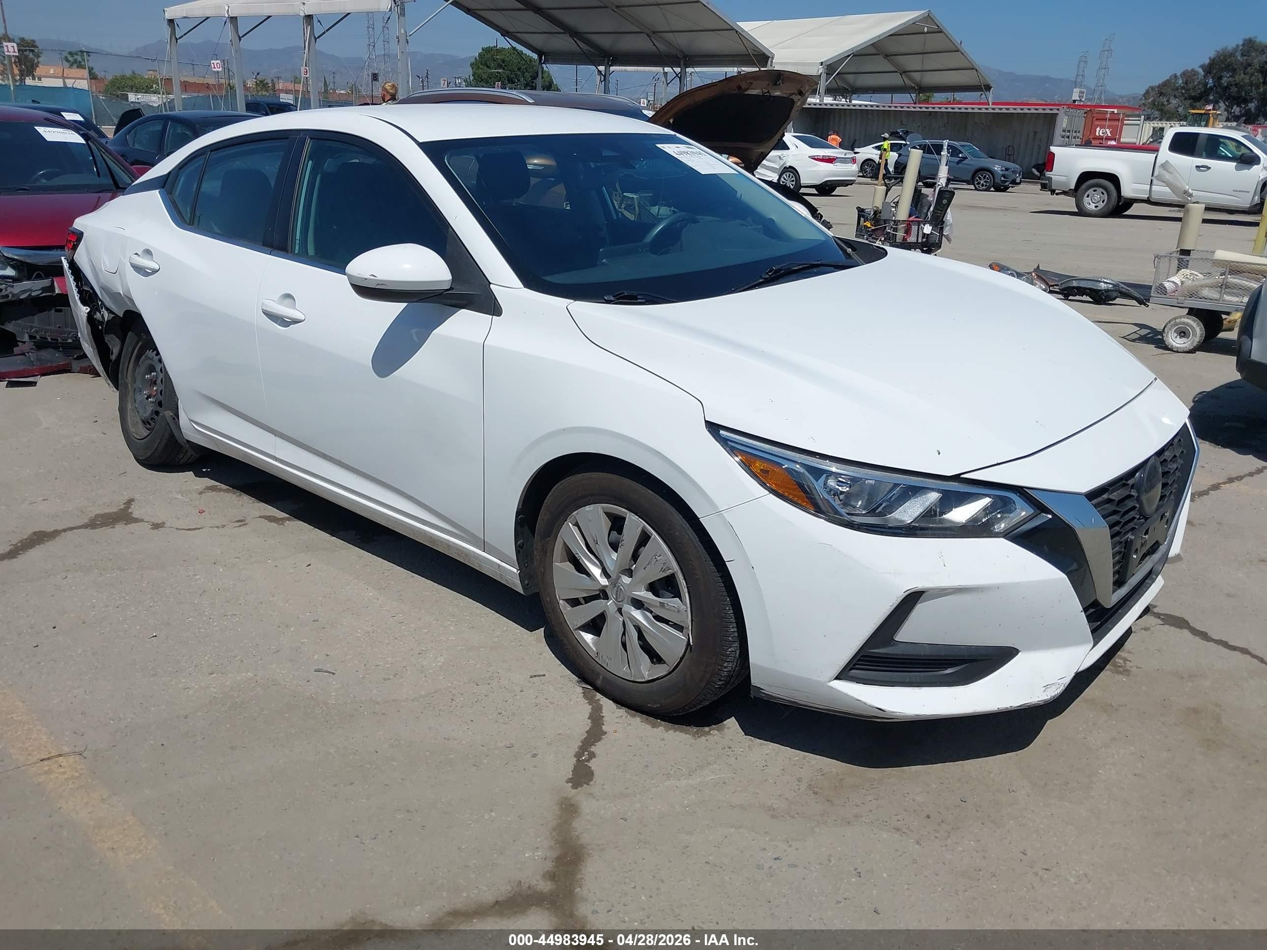 2023 Nissan Sentra S Xtronic Cvt White vin: 3N1AB8BV0PY294749
