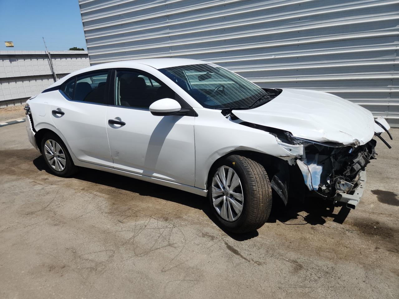 2025 Nissan Sentra S White vin: 3N1AB8BV0SY276518 Damage: Right Rear Door, Dent(S) W/ Paint Dmg, 3 To 4 Inches