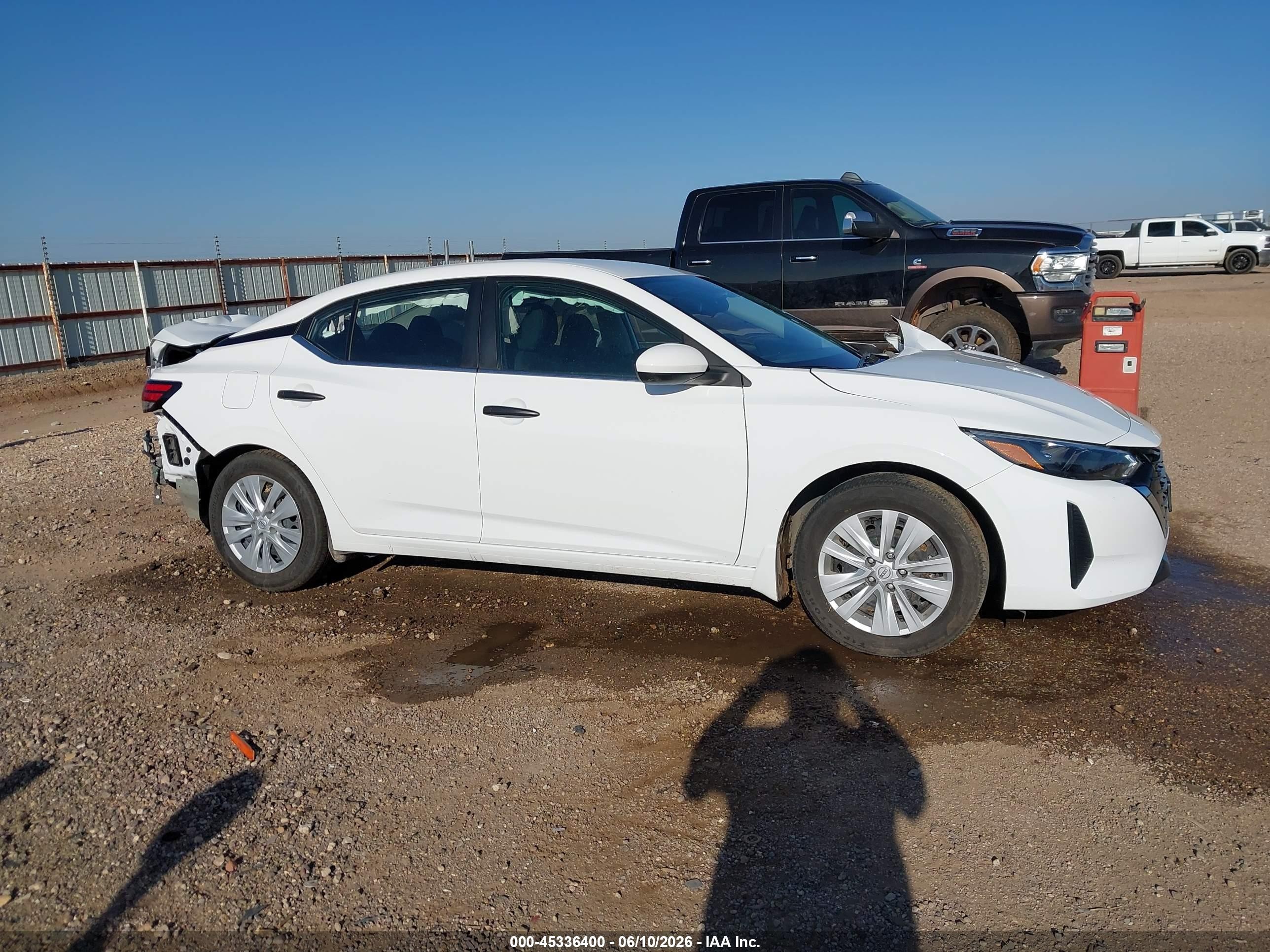 2025 Nissan Sentra S White vin: 3N1AB8BV0SY383309