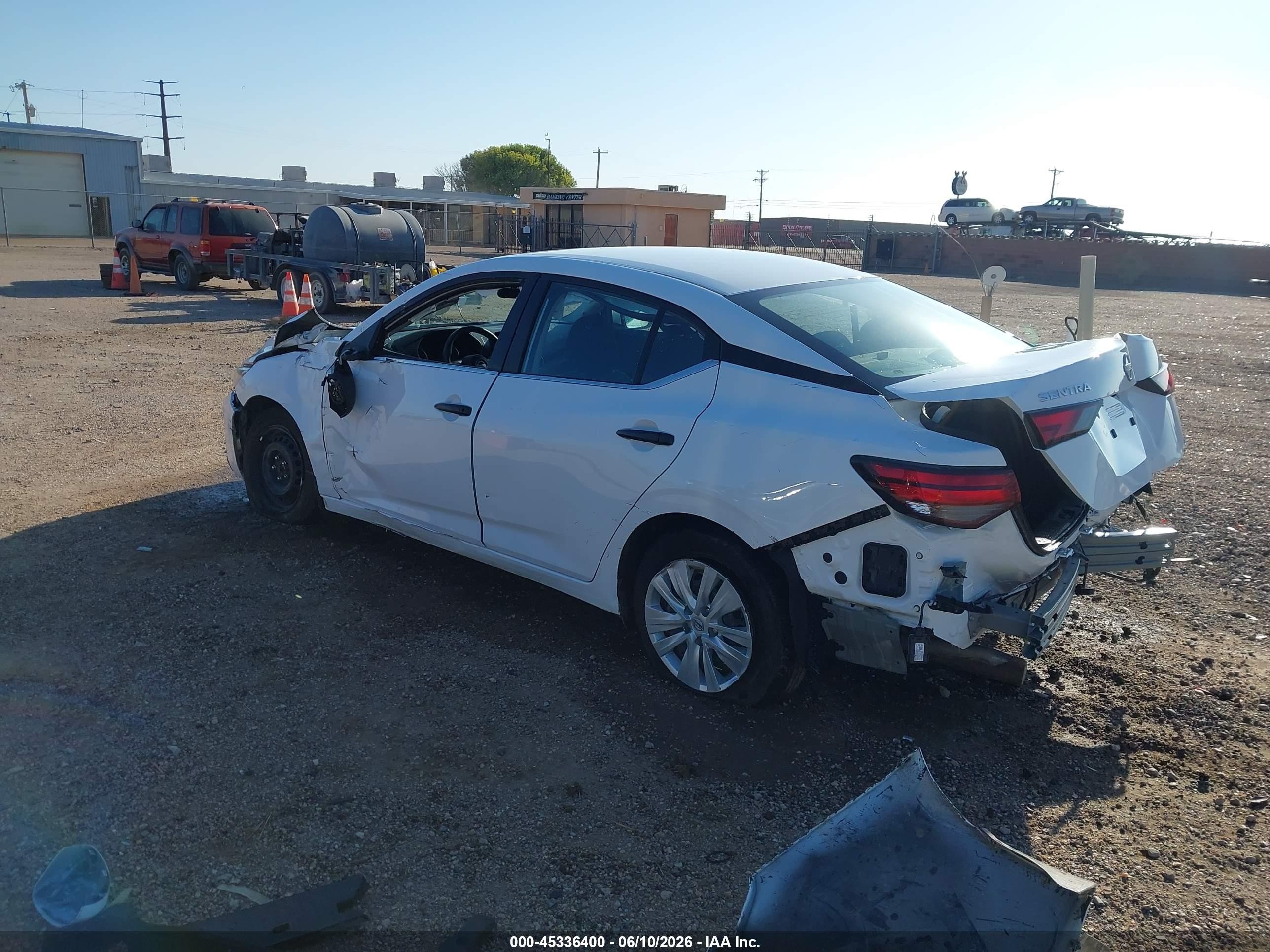 2025 Nissan Sentra S White vin: 3N1AB8BV0SY383309
