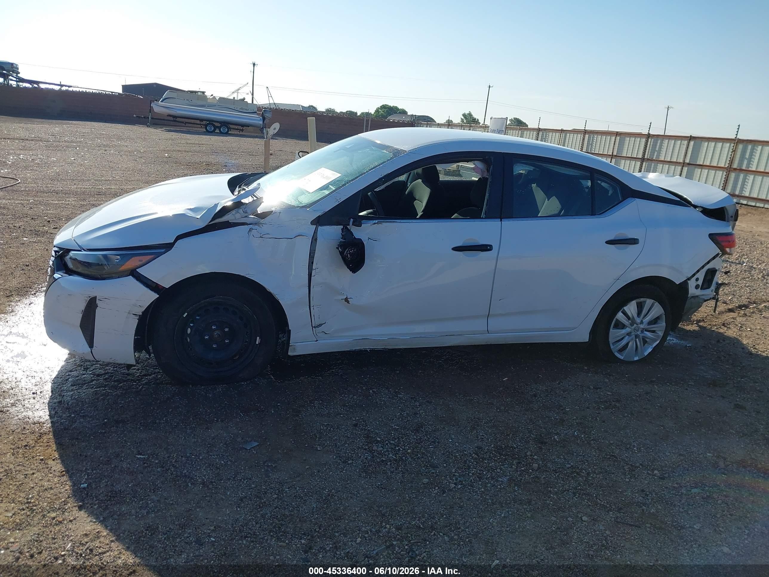 2025 Nissan Sentra S White vin: 3N1AB8BV0SY383309