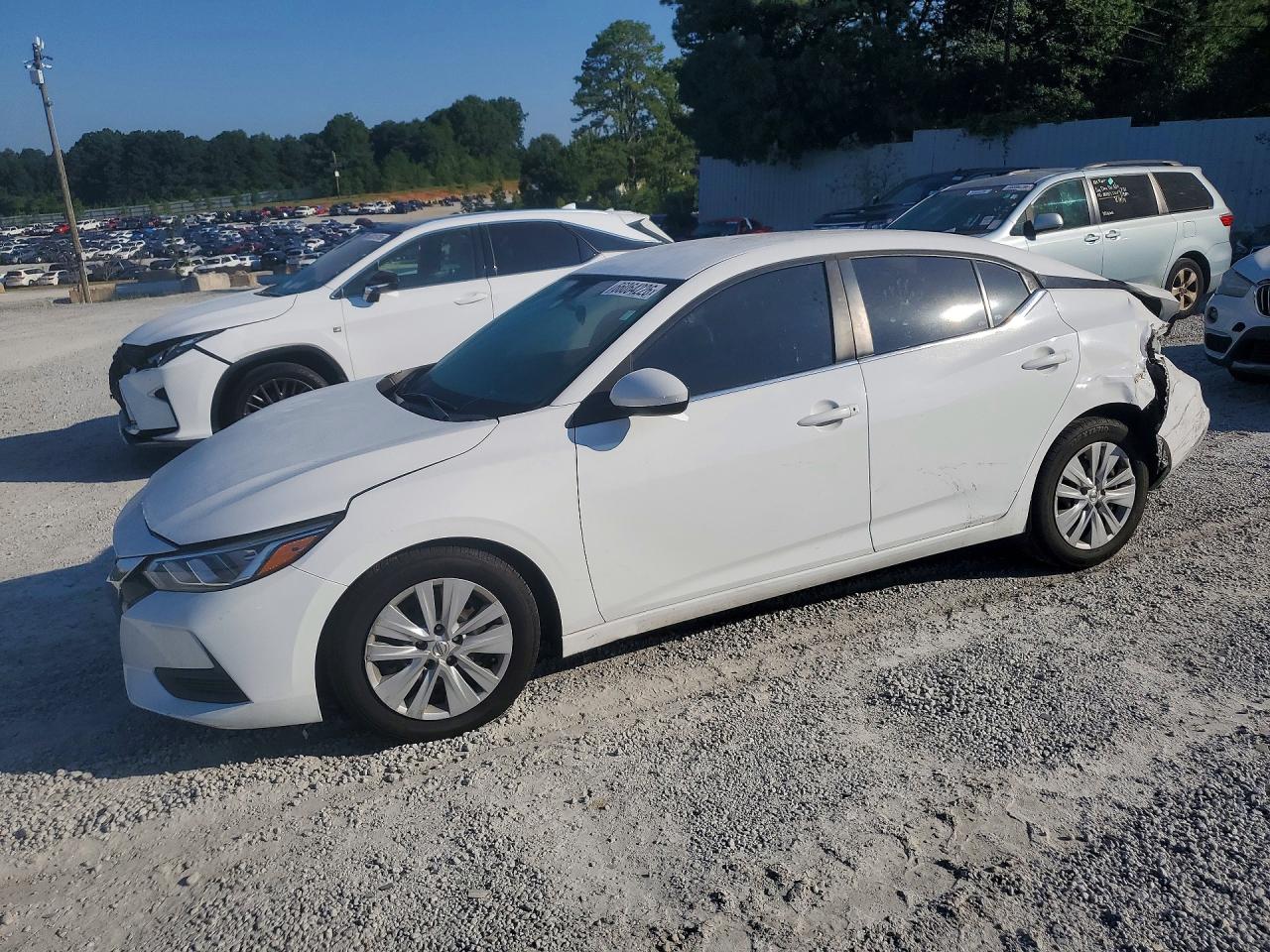 2020 Nissan Sentra S White vin: 3N1AB8BV1LY243237
