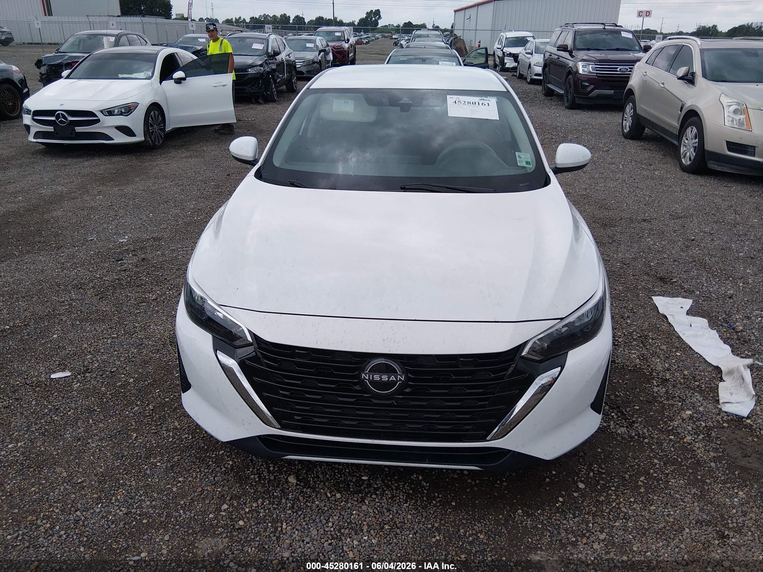 2025 Nissan Sentra S White vin: 3N1AB8BV1SY361383