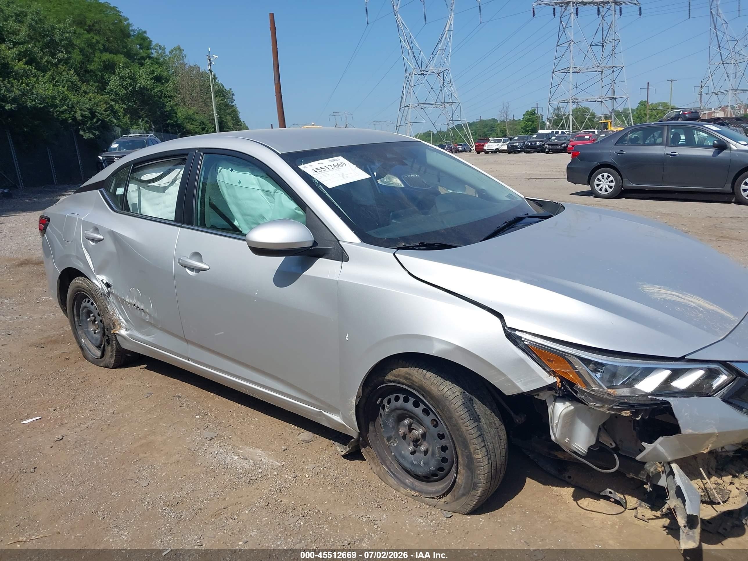 2023 Nissan Sentra S Xtronic Cvt Silver vin: 3N1AB8BV3PY301600