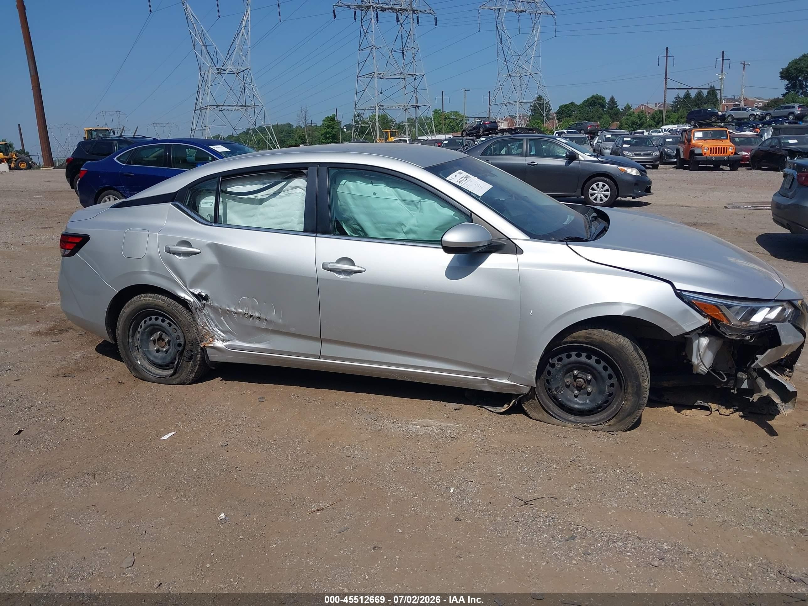 2023 Nissan Sentra S Xtronic Cvt Silver vin: 3N1AB8BV3PY301600