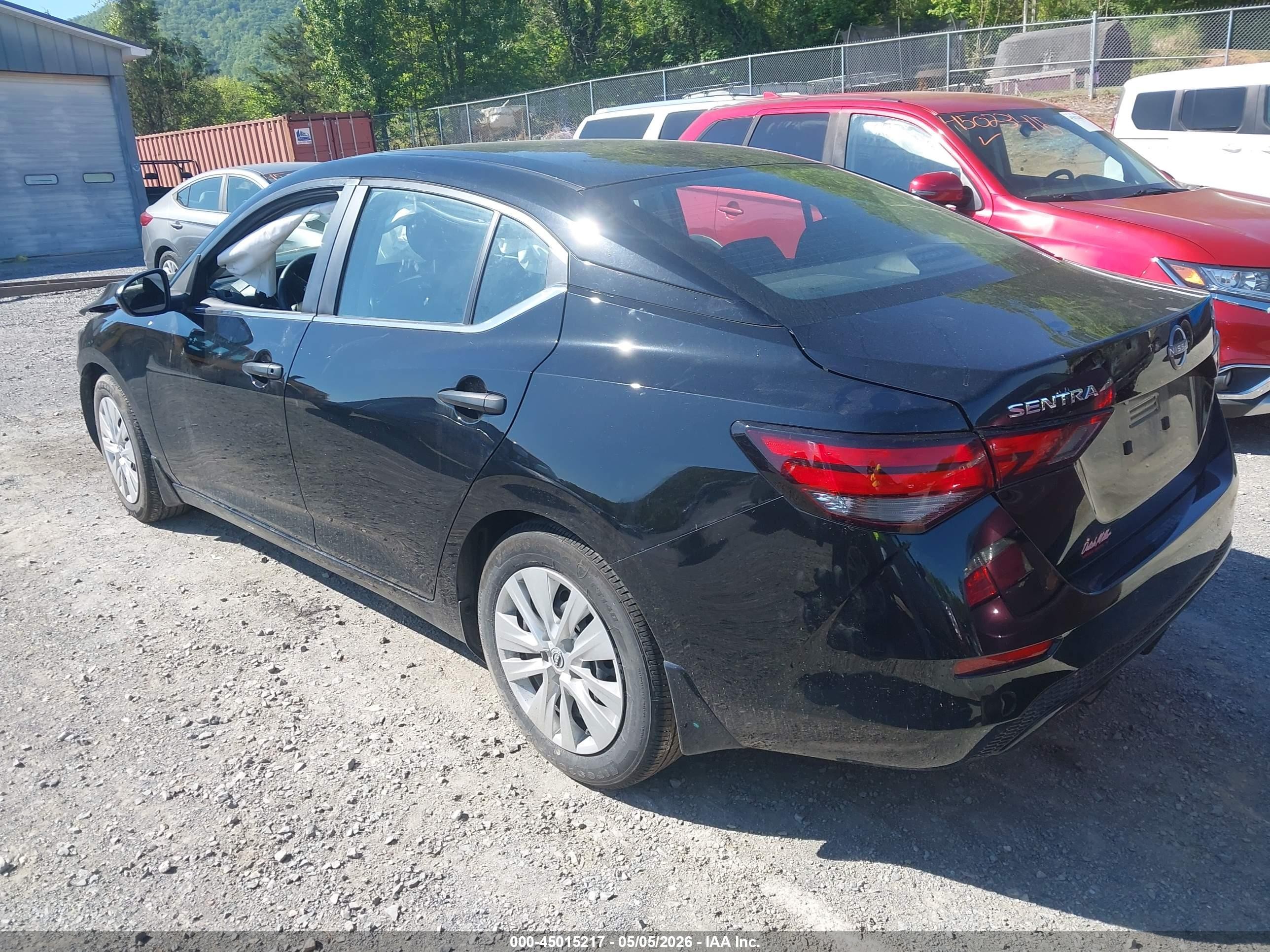 2025 Nissan Sentra S Черный vin: 3N1AB8BV3SY345380