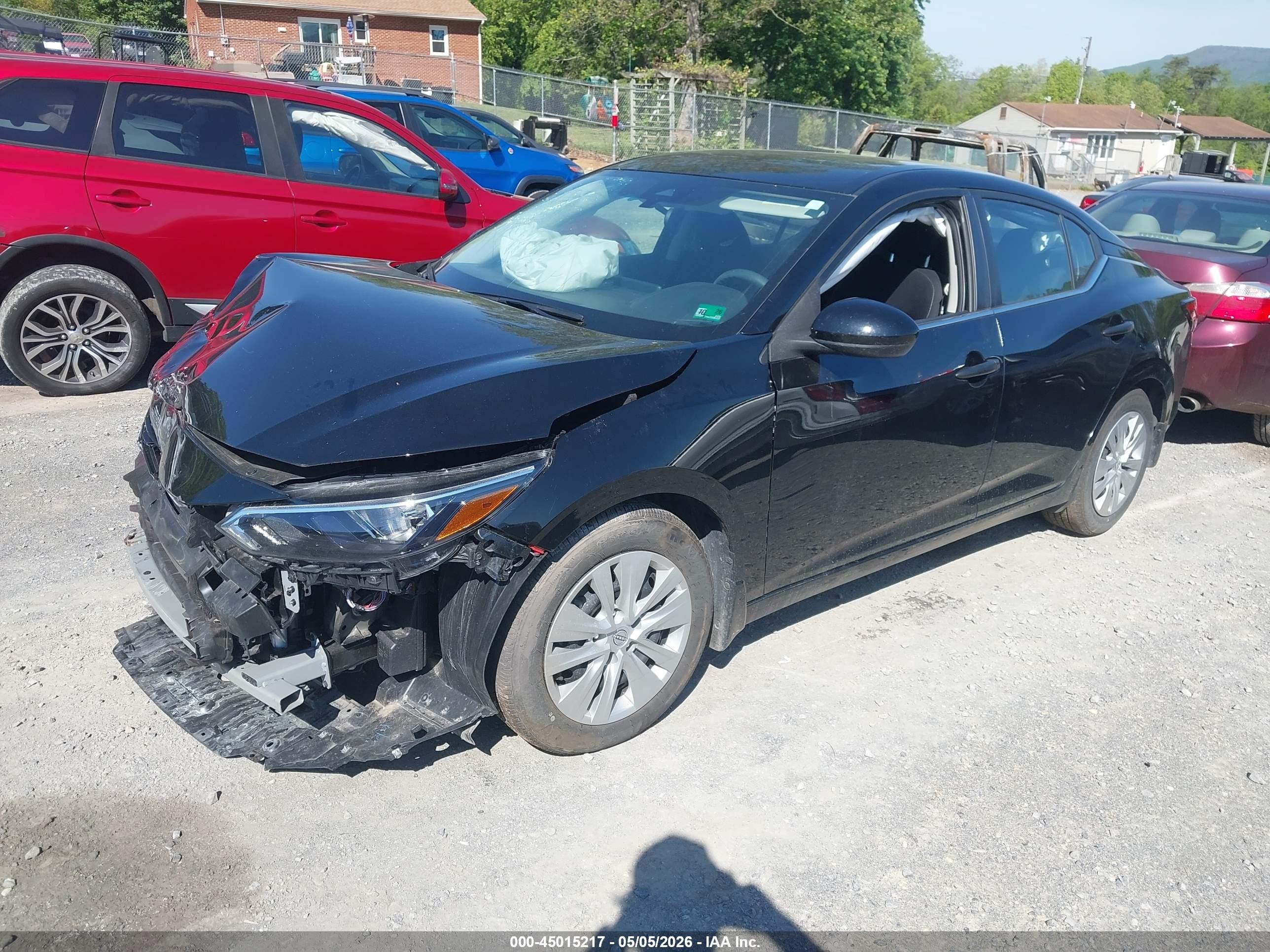 2025 Nissan Sentra S Черный vin: 3N1AB8BV3SY345380