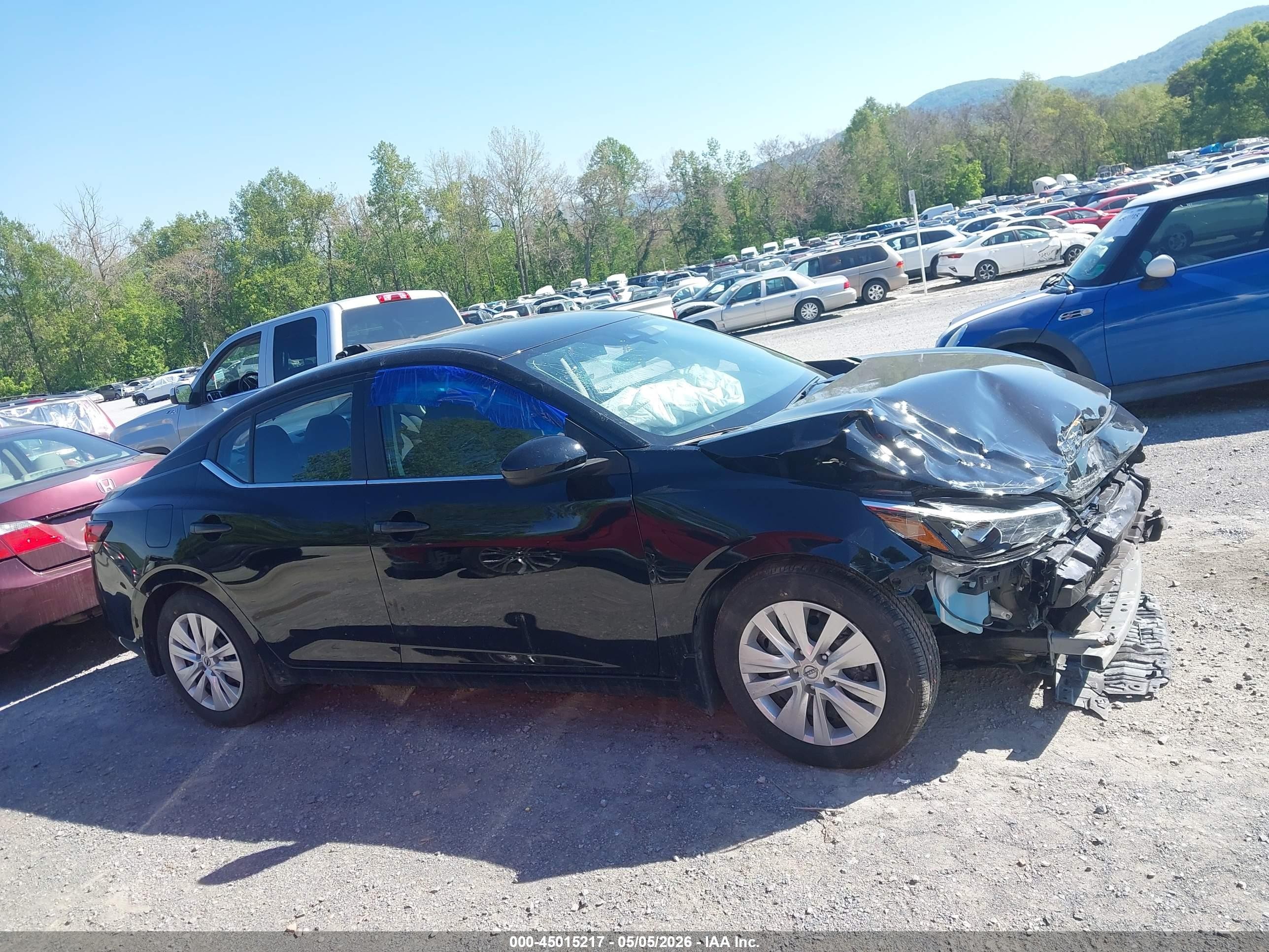 2025 Nissan Sentra S Черный vin: 3N1AB8BV3SY345380