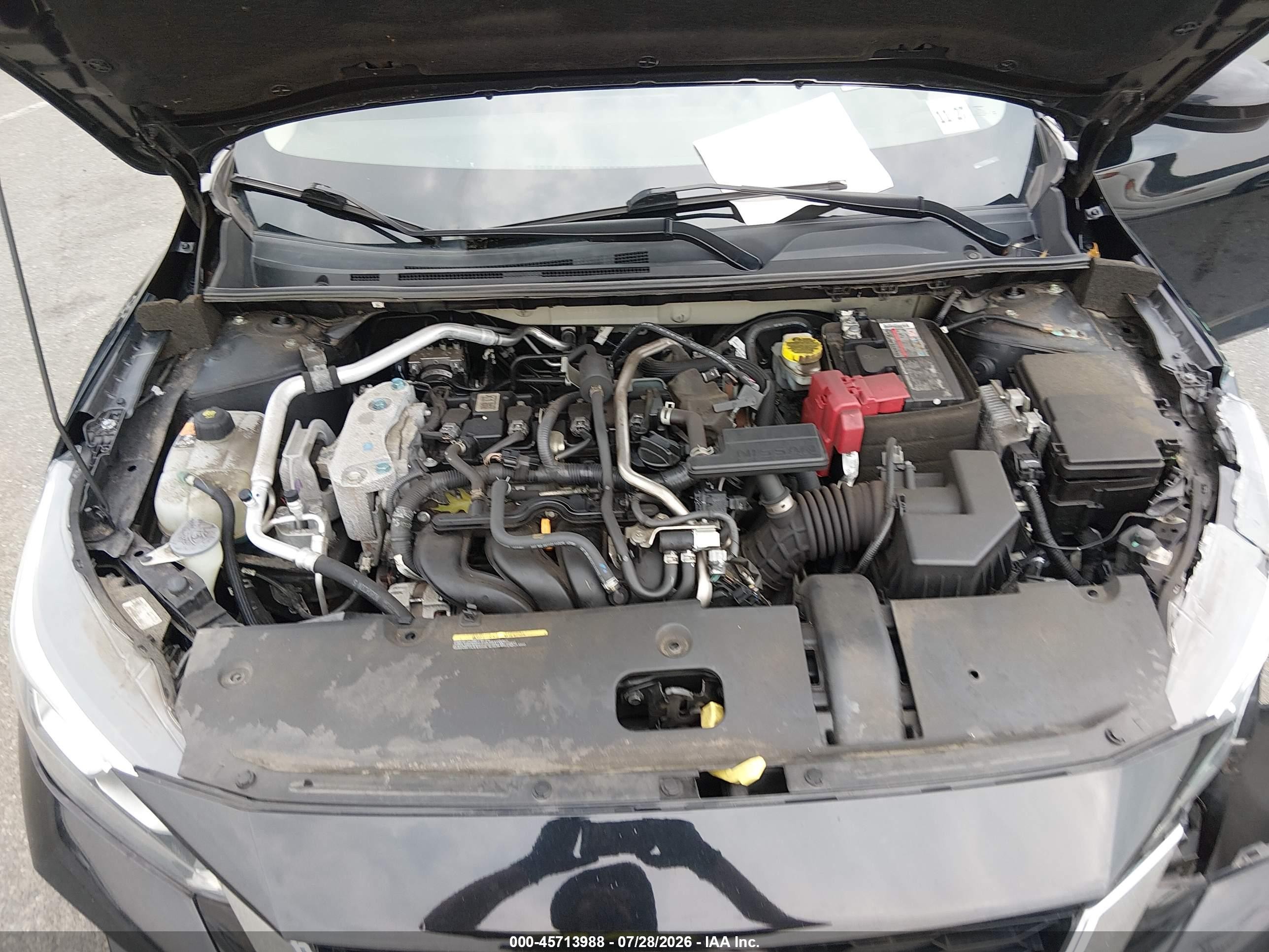 2022 Nissan Sentra S Xtronic Cvt Black vin: 3N1AB8BV4NY309301