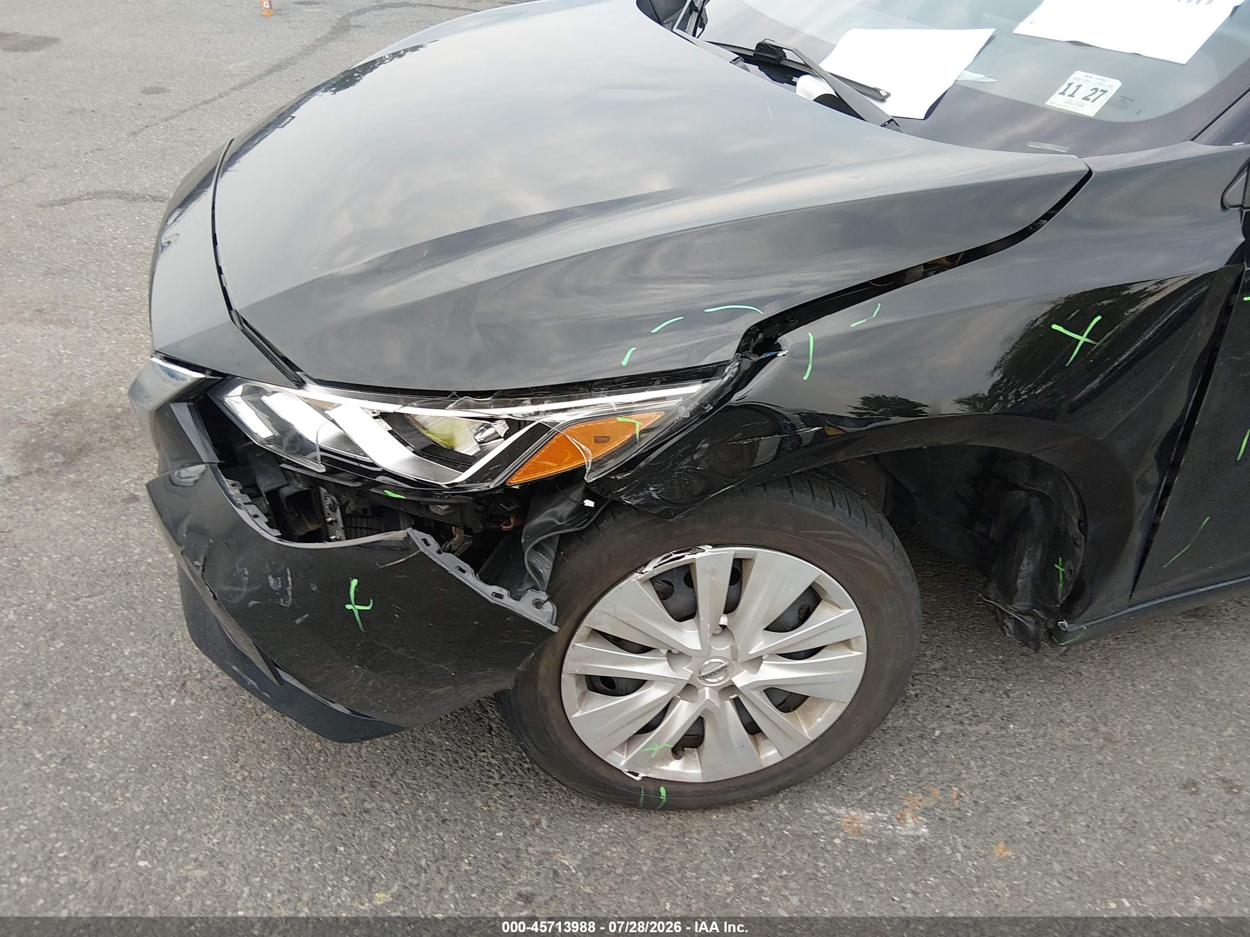 2022 Nissan Sentra S Xtronic Cvt Black vin: 3N1AB8BV4NY309301