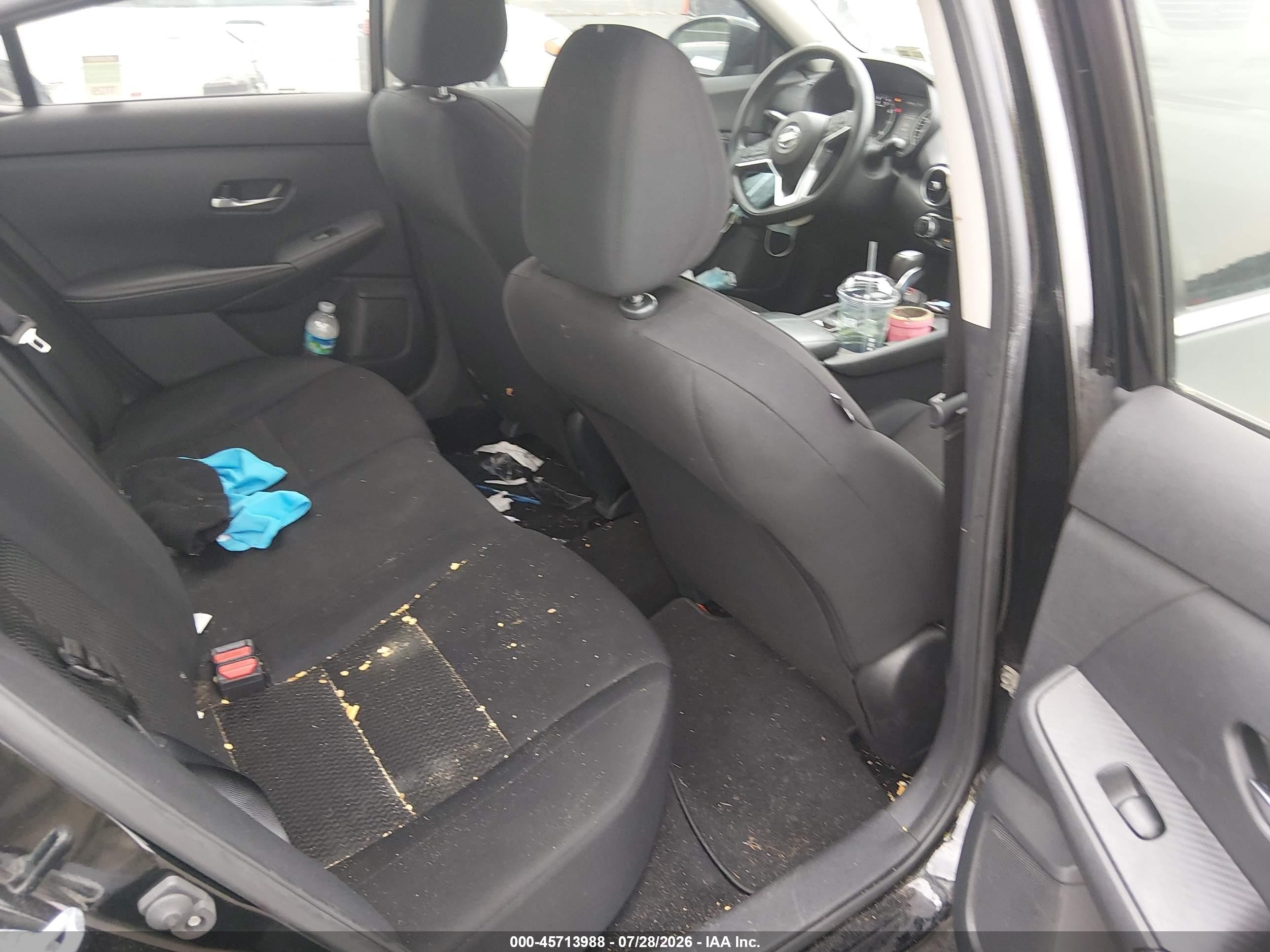 2022 Nissan Sentra S Xtronic Cvt Black vin: 3N1AB8BV4NY309301