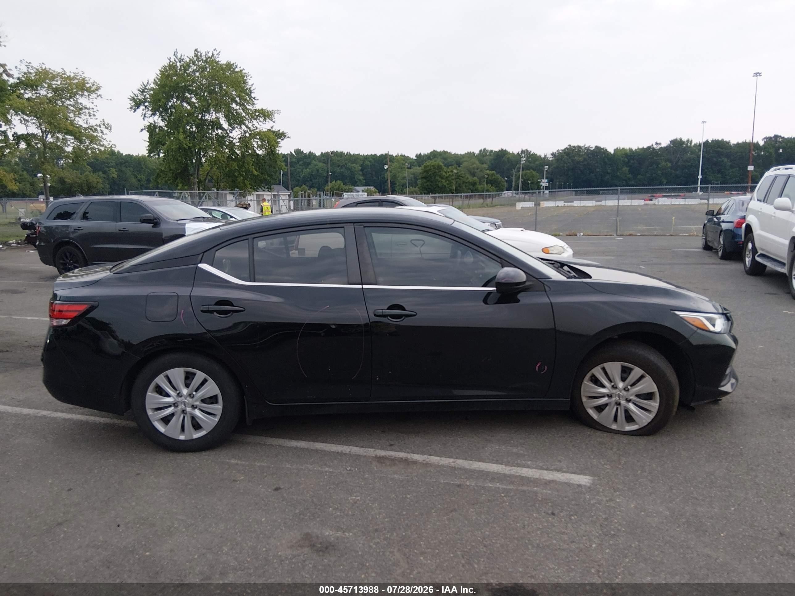 2022 Nissan Sentra S Xtronic Cvt Black vin: 3N1AB8BV4NY309301