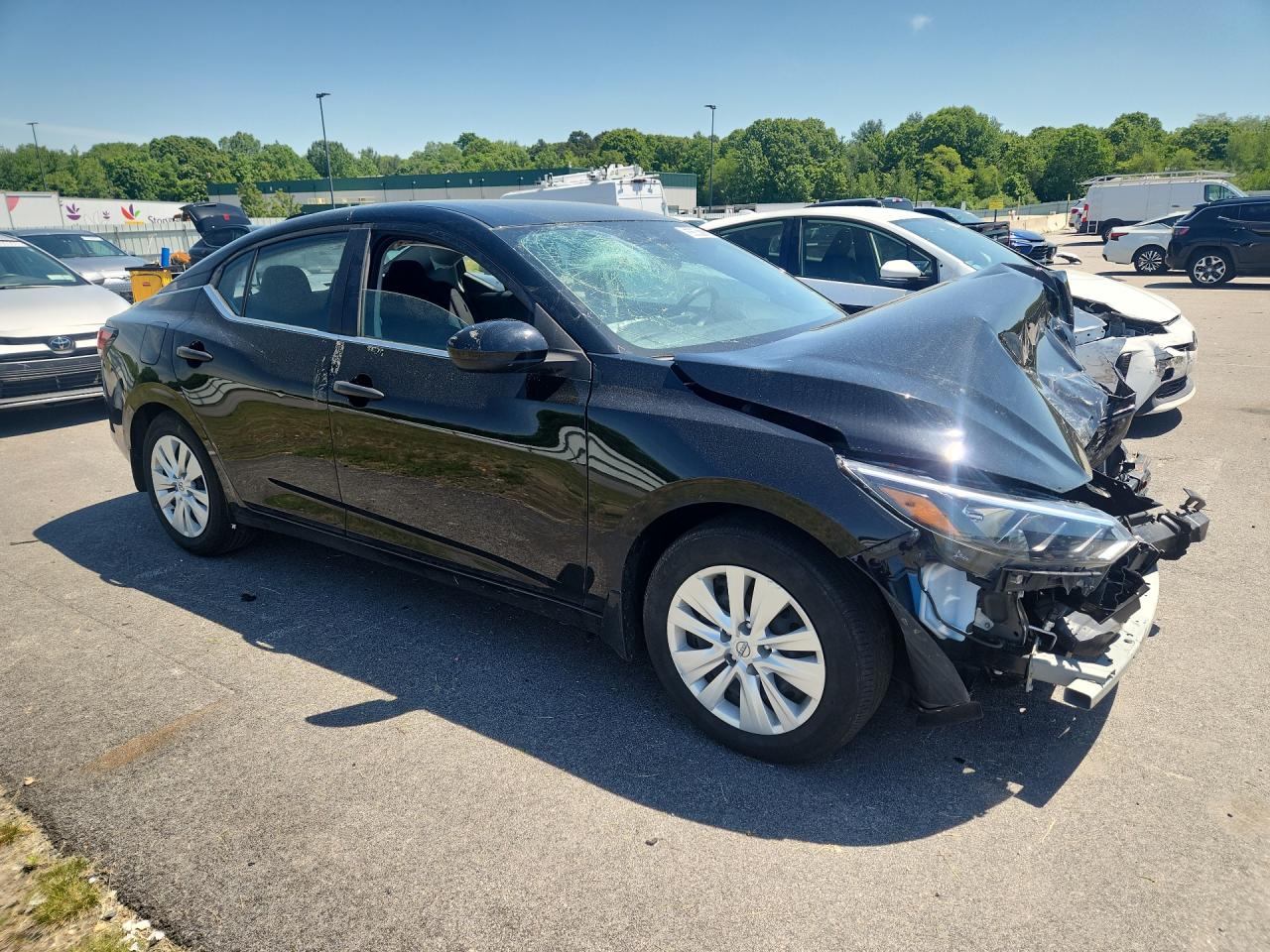 2025 Nissan Sentra S Black vin: 3N1AB8BV4SY251539 Damage: Rf Mirror Cover, Heavy Scratch, 2 To 3 Inches