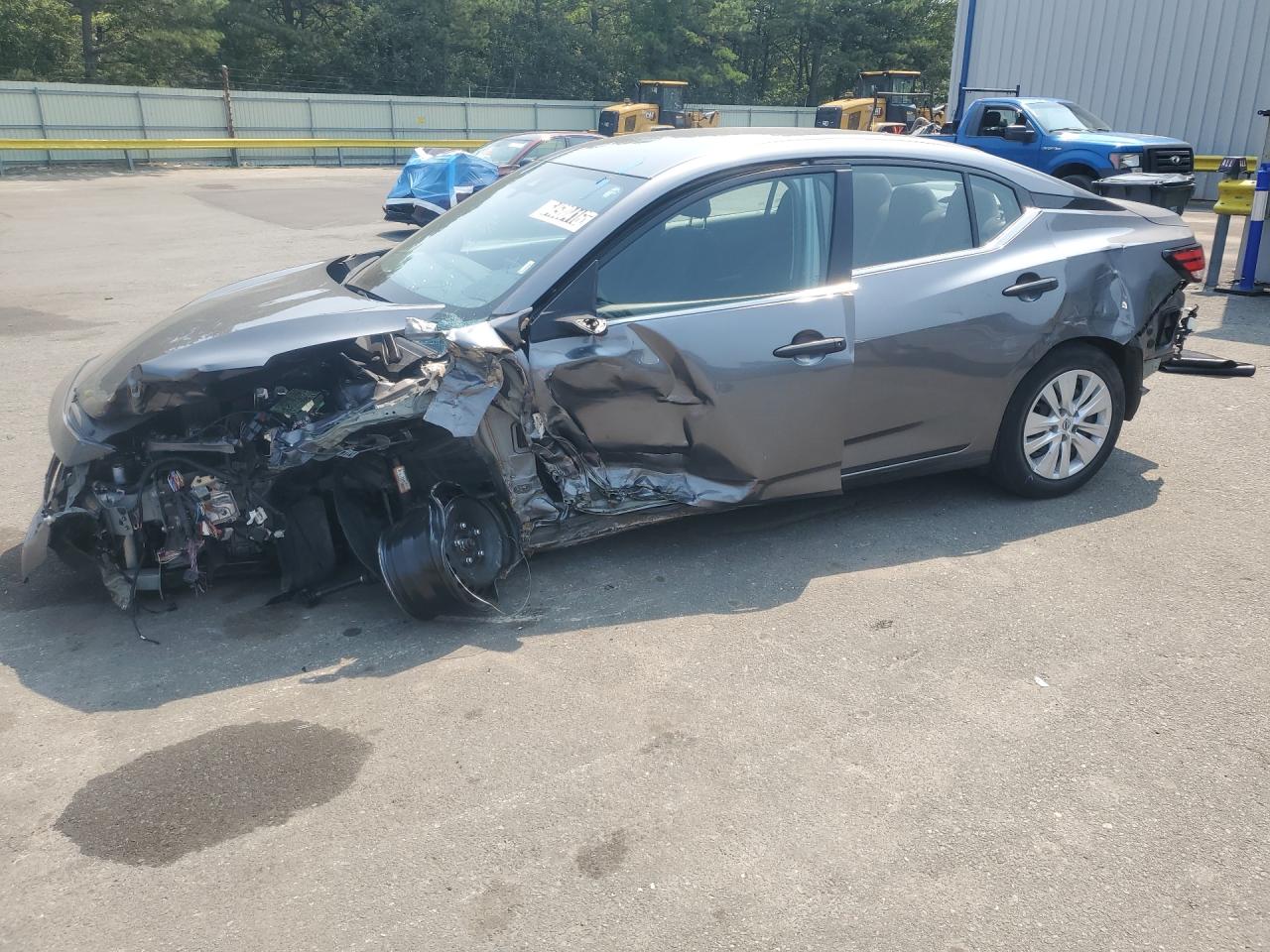 2024 Nissan Sentra S Gray vin: 3N1AB8BV5RY354513 Damage: Left Front Fender, Severe Damage, Replacement Required