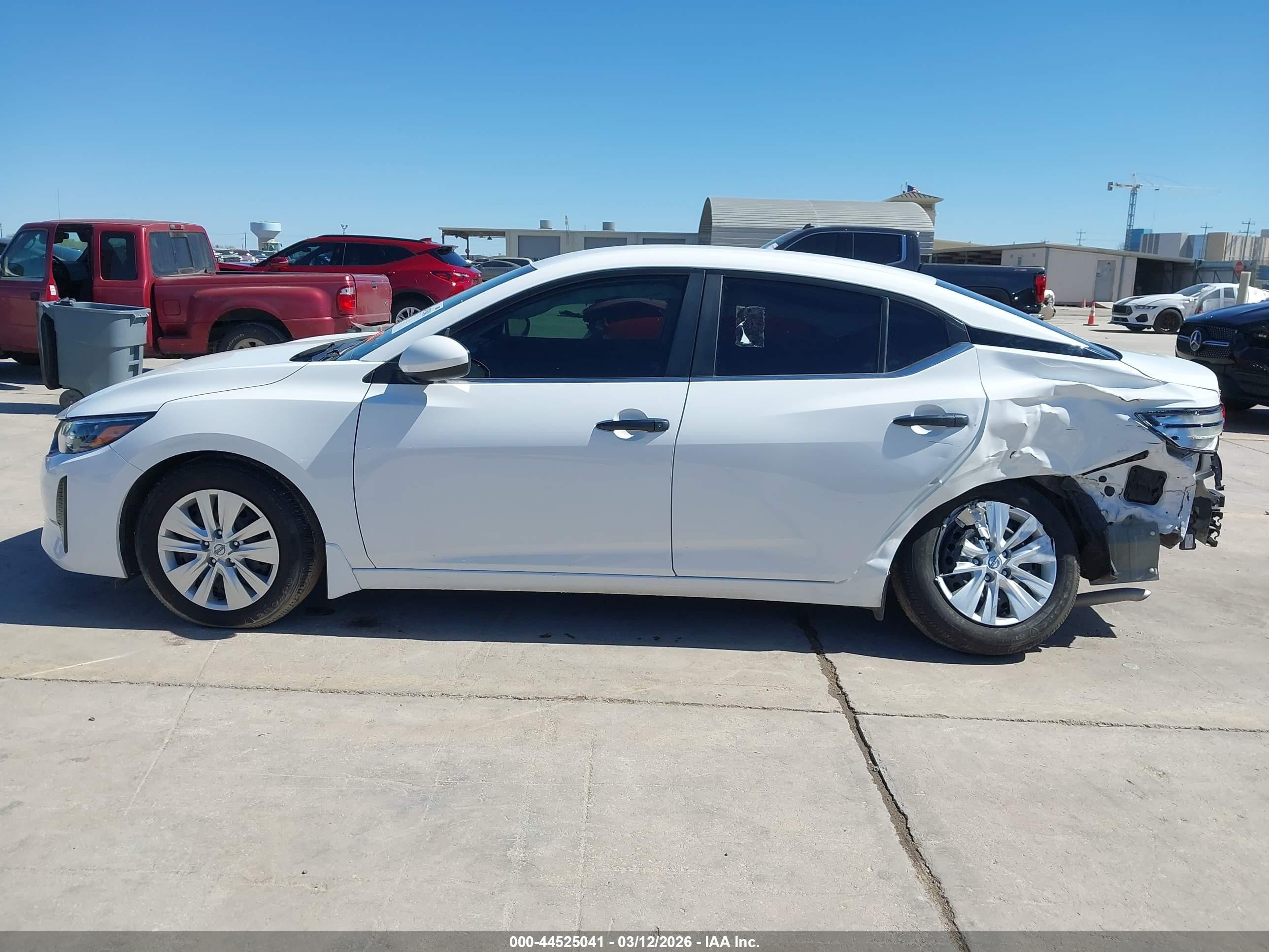 2025 Nissan Sentra S Белый vin: 3N1AB8BV8SY364359
