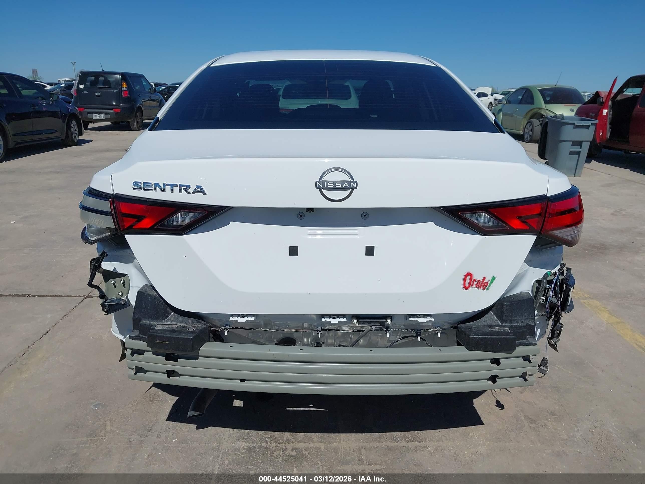 2025 Nissan Sentra S Белый vin: 3N1AB8BV8SY364359