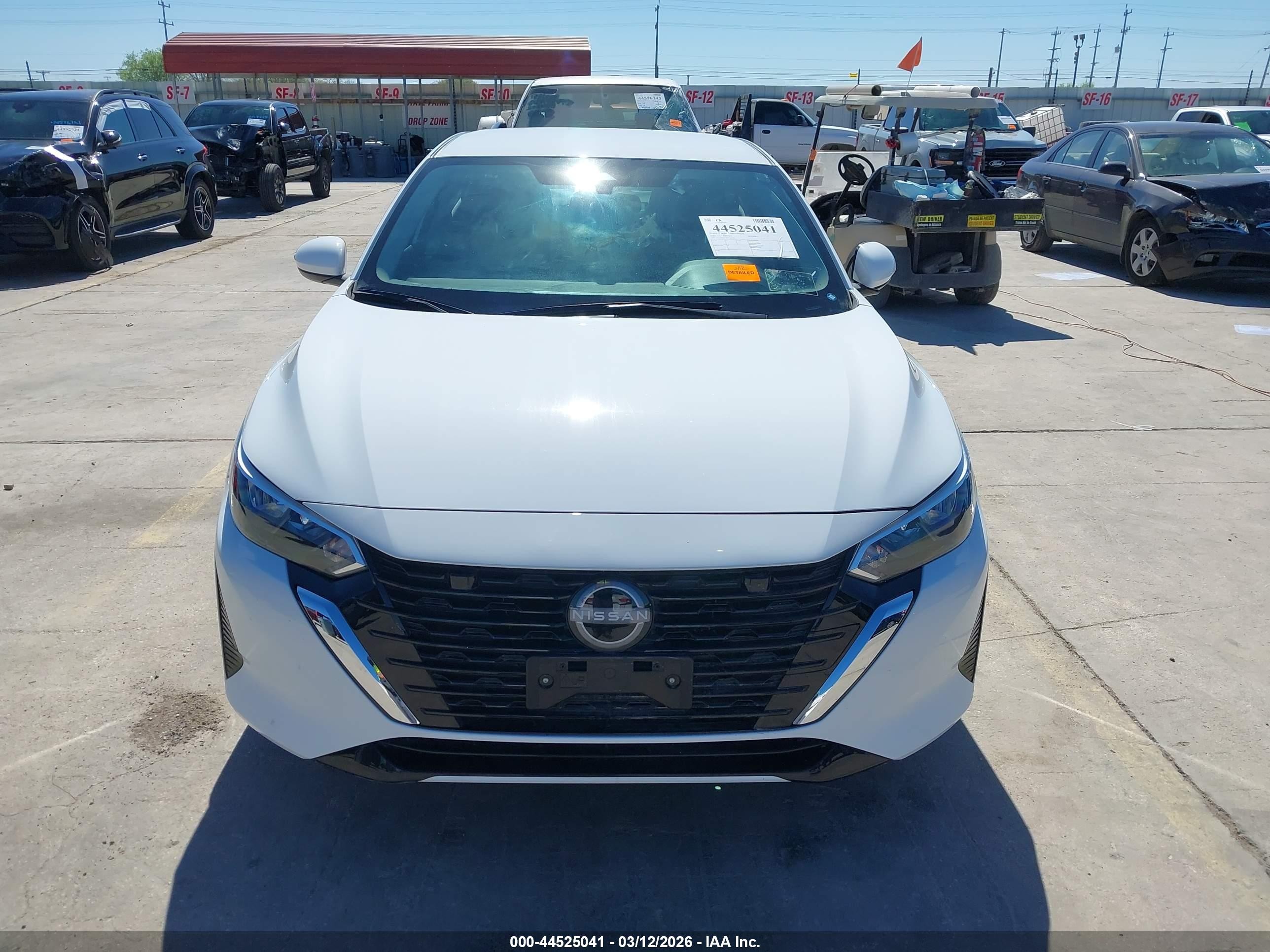 2025 Nissan Sentra S Белый vin: 3N1AB8BV8SY364359