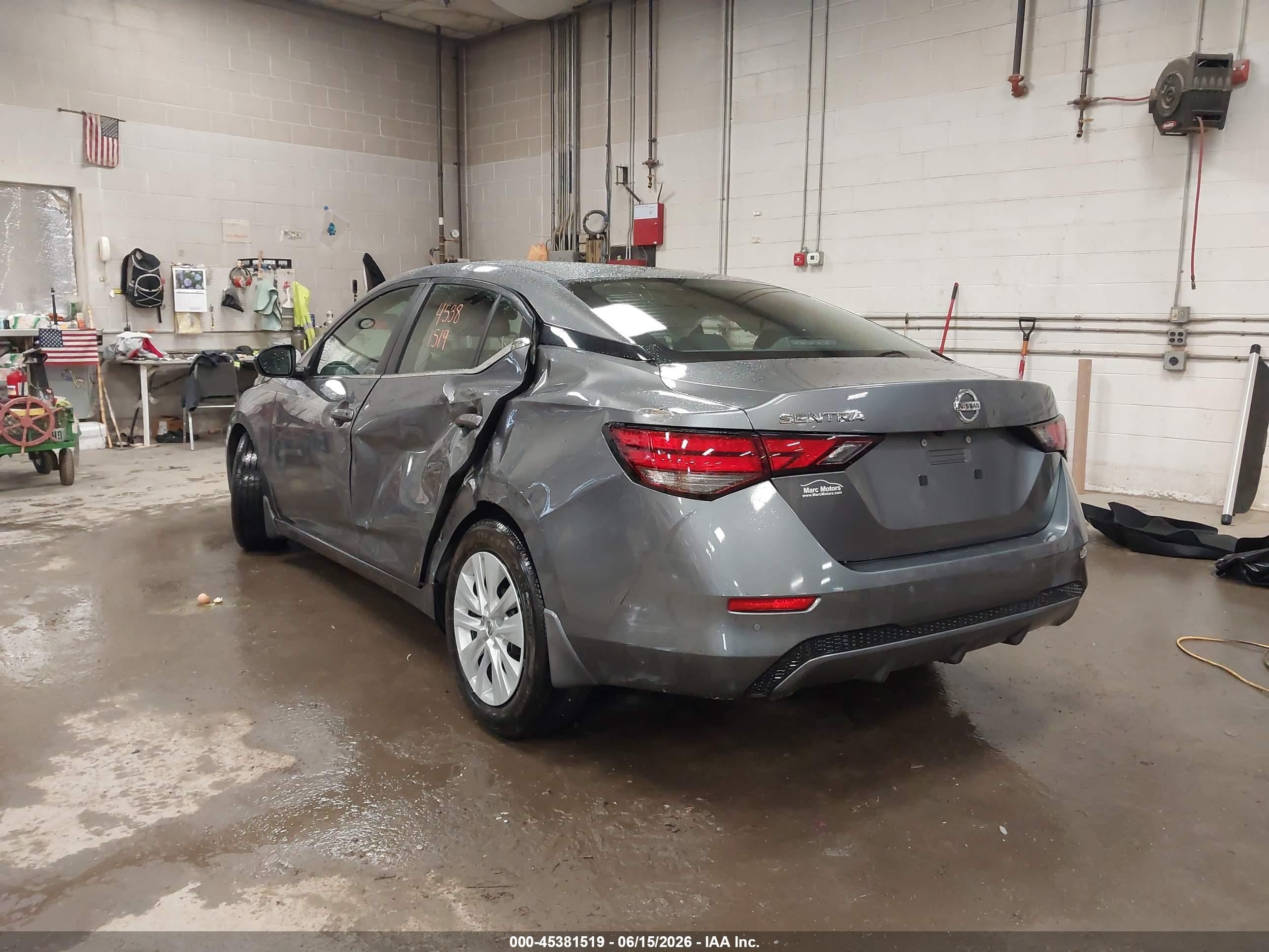 2021 Nissan Sentra S Xtronic Cvt Серый vin: 3N1AB8BV9MY305629