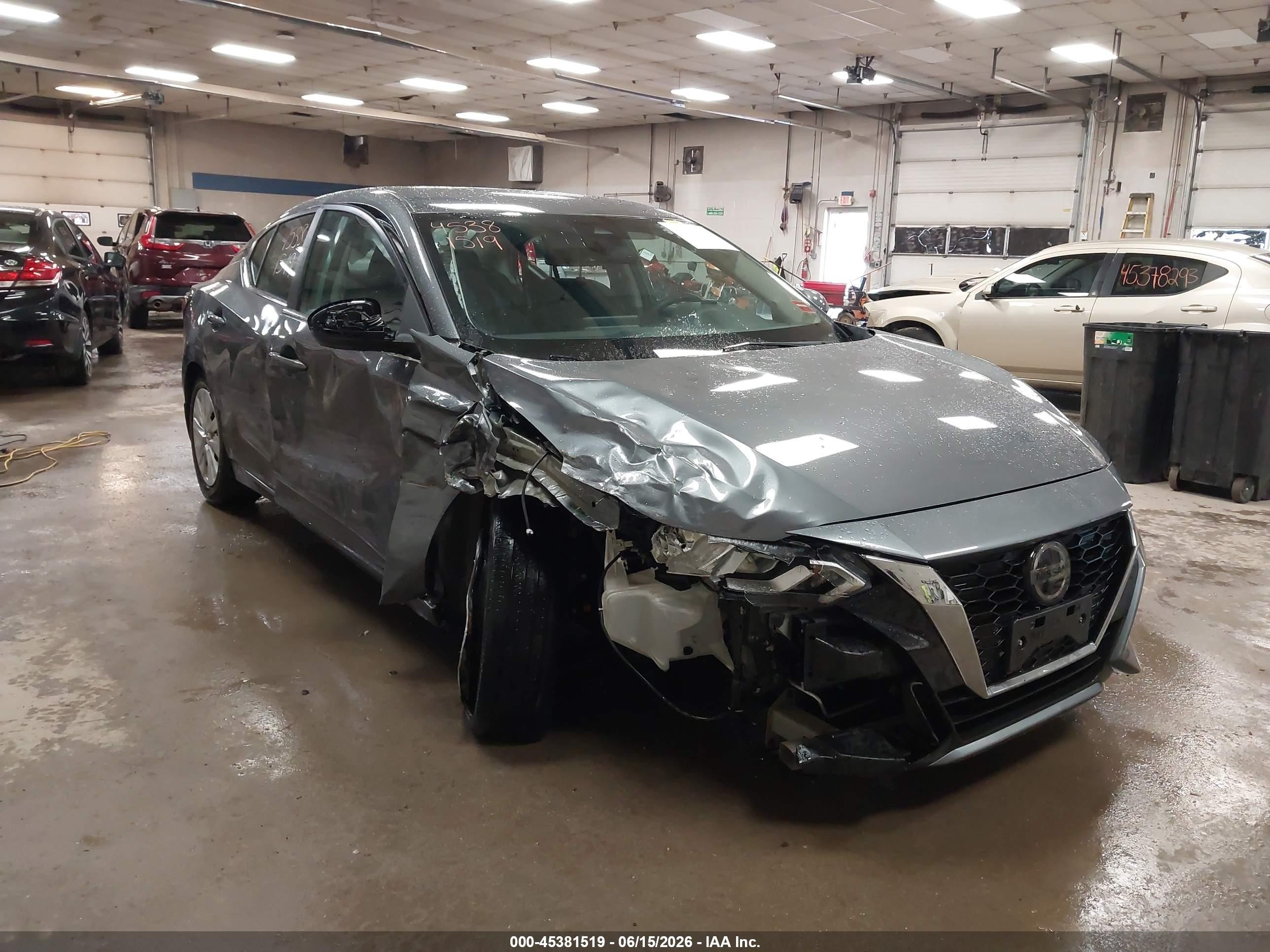 2021 Nissan Sentra S Xtronic Cvt Серый vin: 3N1AB8BV9MY305629