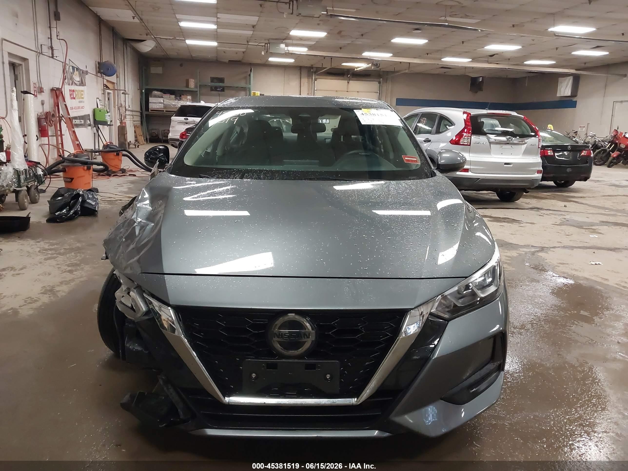 2021 Nissan Sentra S Xtronic Cvt Серый vin: 3N1AB8BV9MY305629