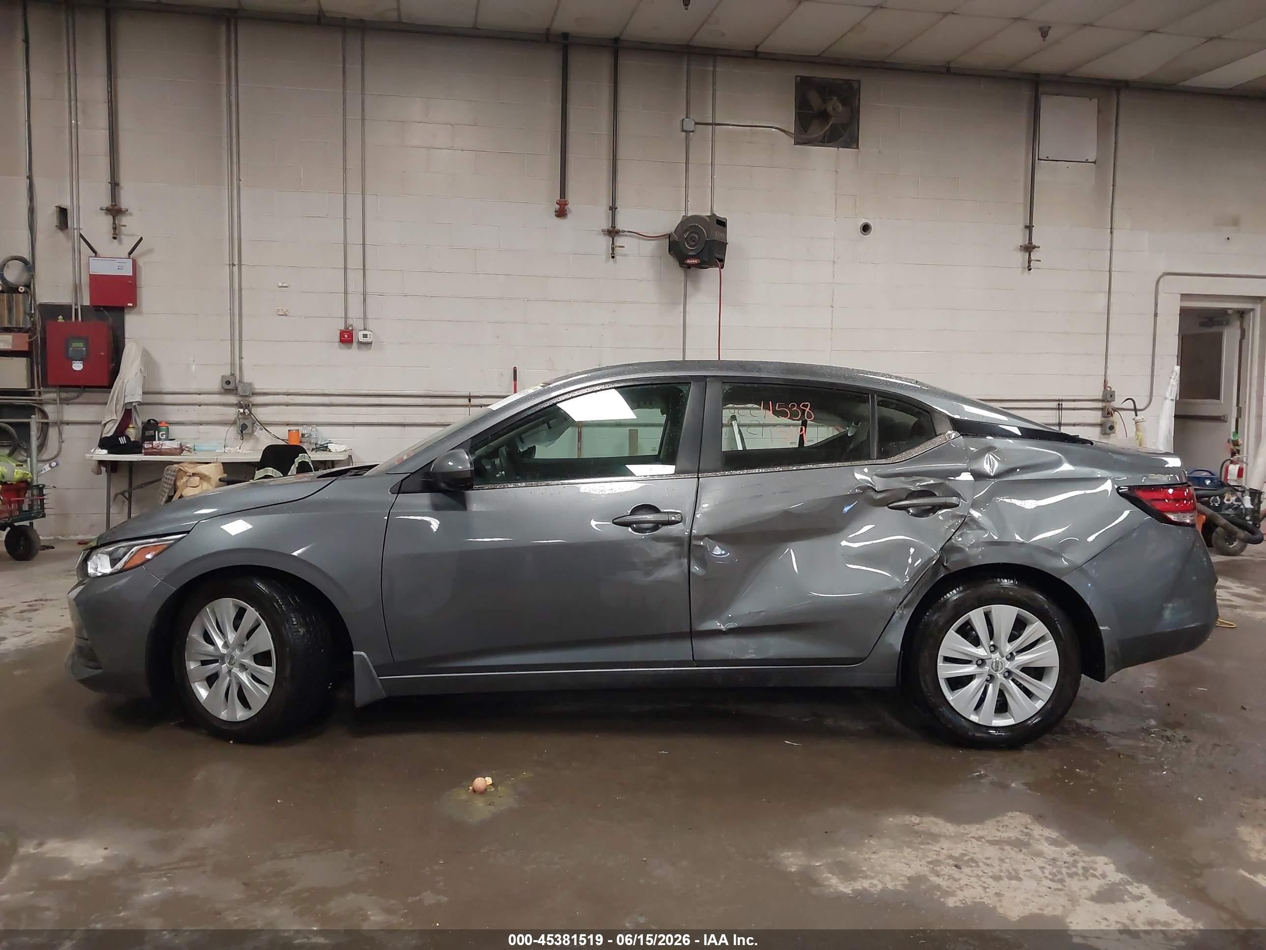 2021 Nissan Sentra S Xtronic Cvt Серый vin: 3N1AB8BV9MY305629