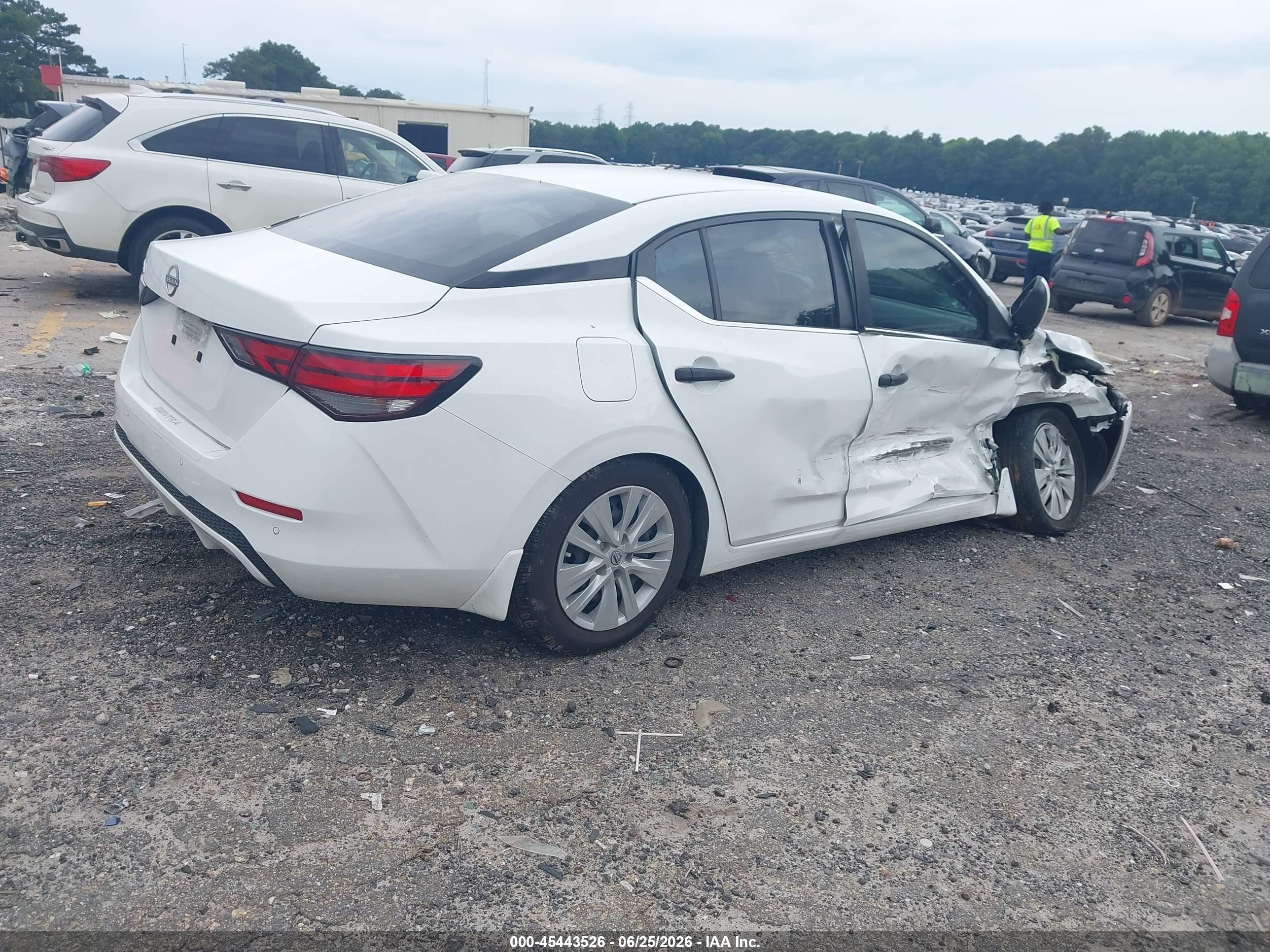 2024 Nissan Sentra S Xtronic Cvt White vin: 3N1AB8BV9RY307260