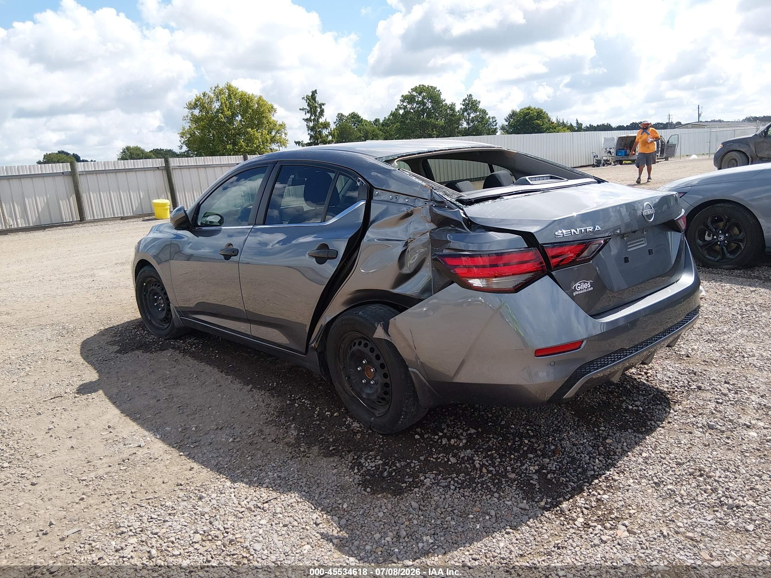 2025 Nissan Sentra S Серый vin: 3N1AB8BV9SY350728