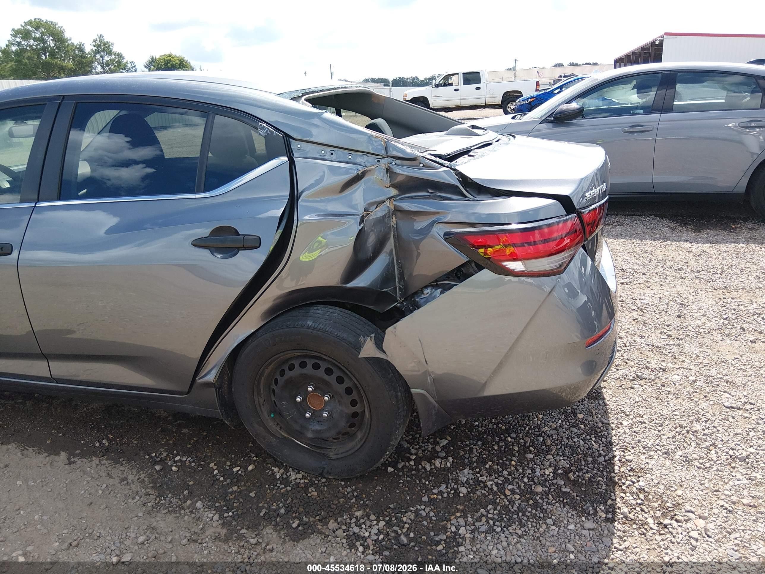 2025 Nissan Sentra S Серый vin: 3N1AB8BV9SY350728