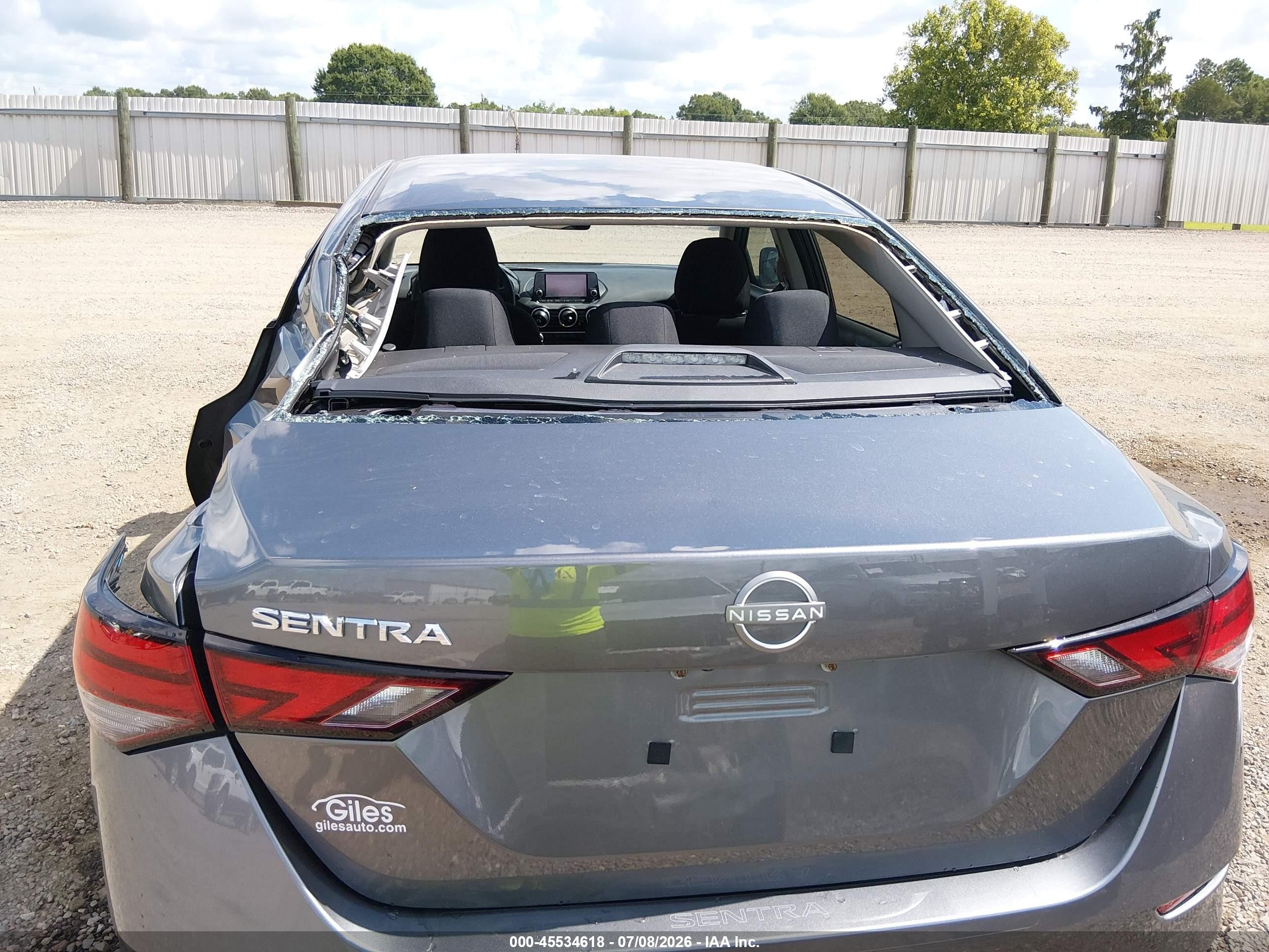 2025 Nissan Sentra S Серый vin: 3N1AB8BV9SY350728