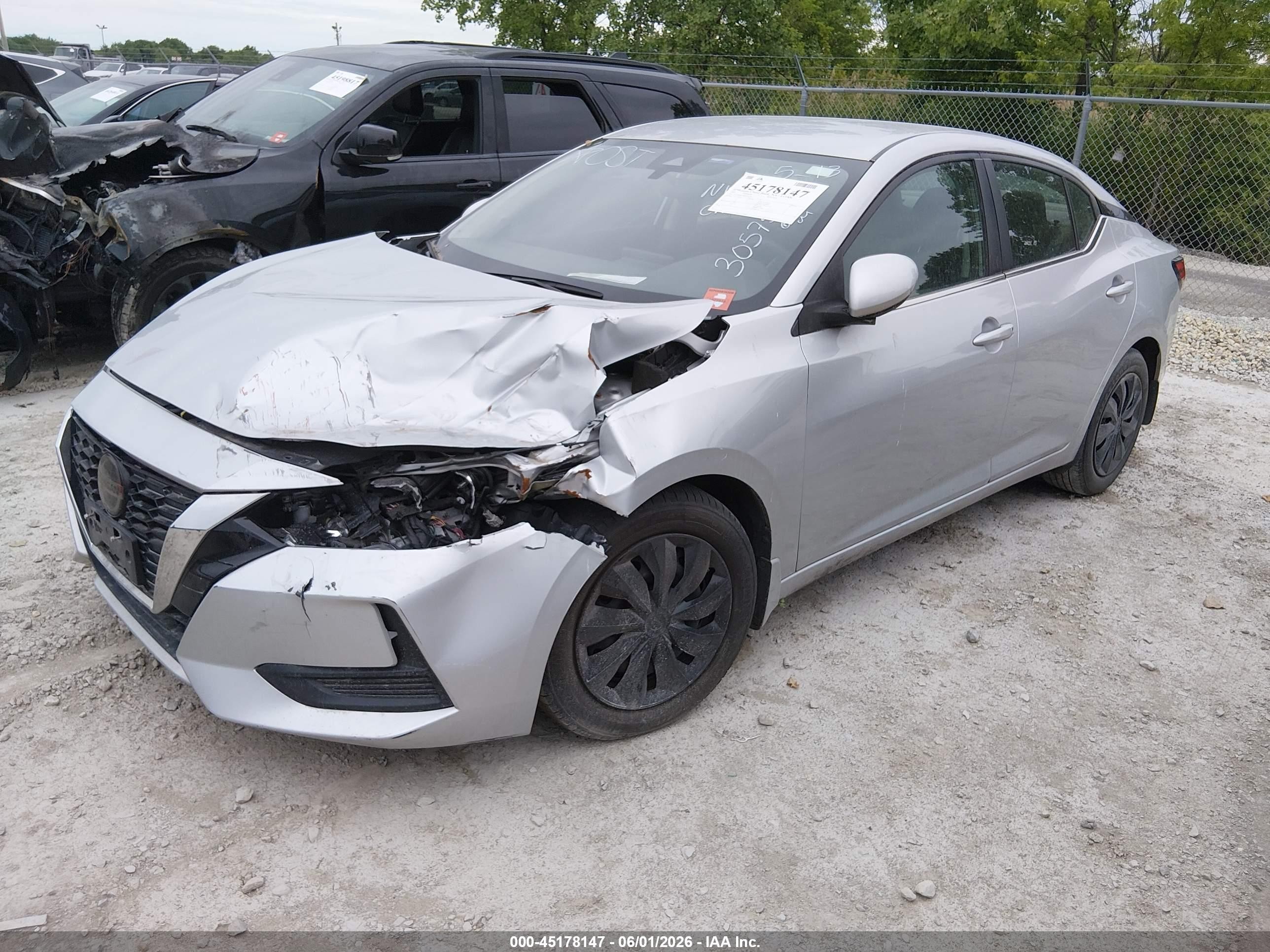 2021 Nissan Sentra S Xtronic Cvt Silver vin: 3N1AB8BVXMY305753