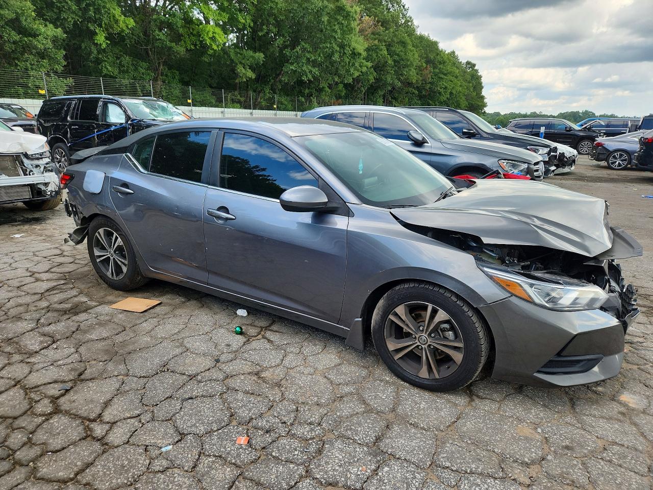 2022 Nissan Sentra Sv Gray vin: 3N1AB8CV0NY206276