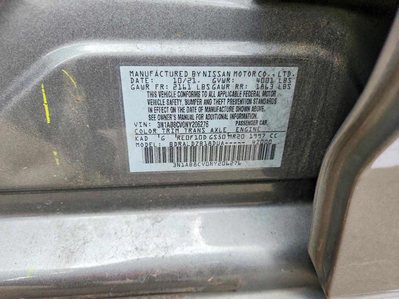 2022 Nissan Sentra Sv Gray vin: 3N1AB8CV0NY206276