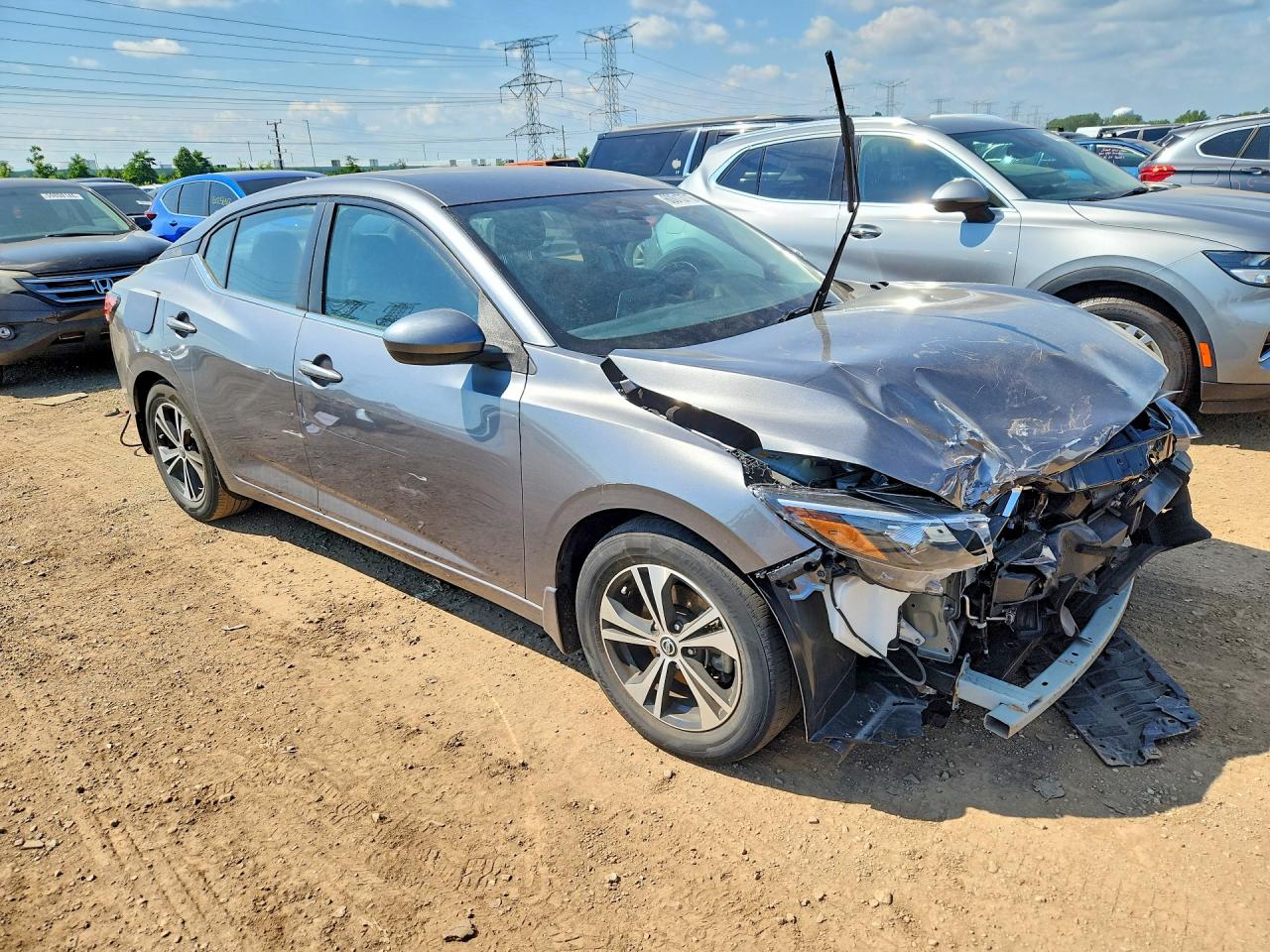 2022 Nissan Sentra Sv Gray vin: 3N1AB8CV0NY248396
