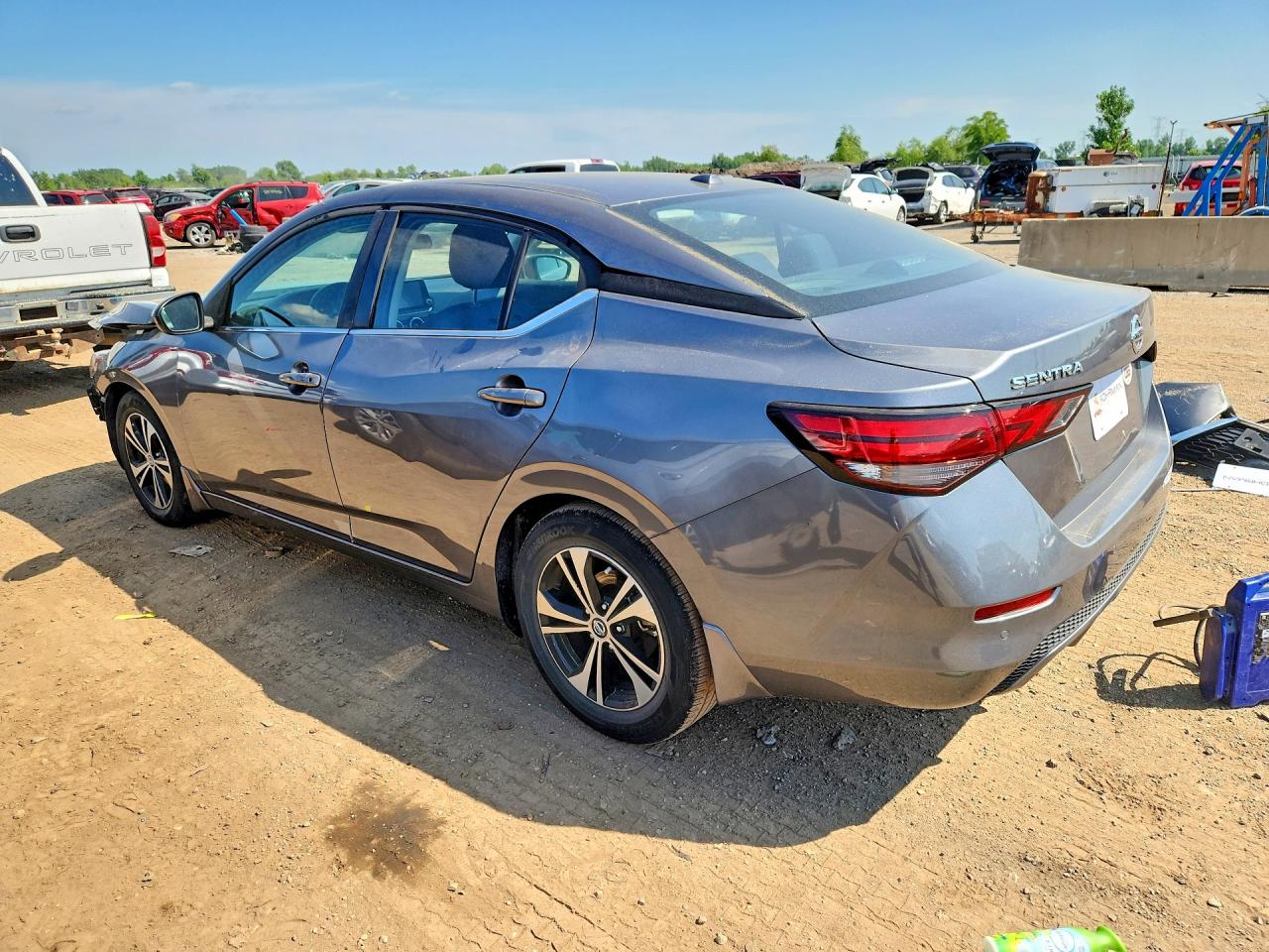 2022 Nissan Sentra Sv Gray vin: 3N1AB8CV0NY248396