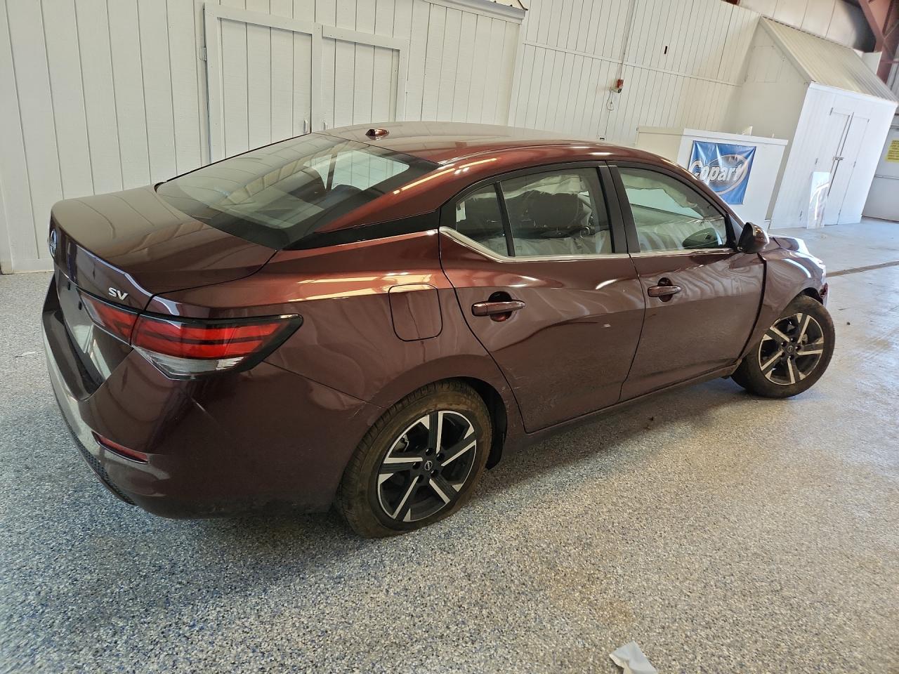 2024 Nissan Sentra Sv Бордовый vin: 3N1AB8CV0RY289438 Damage: Right Rear Tire, Flat, Repair Required