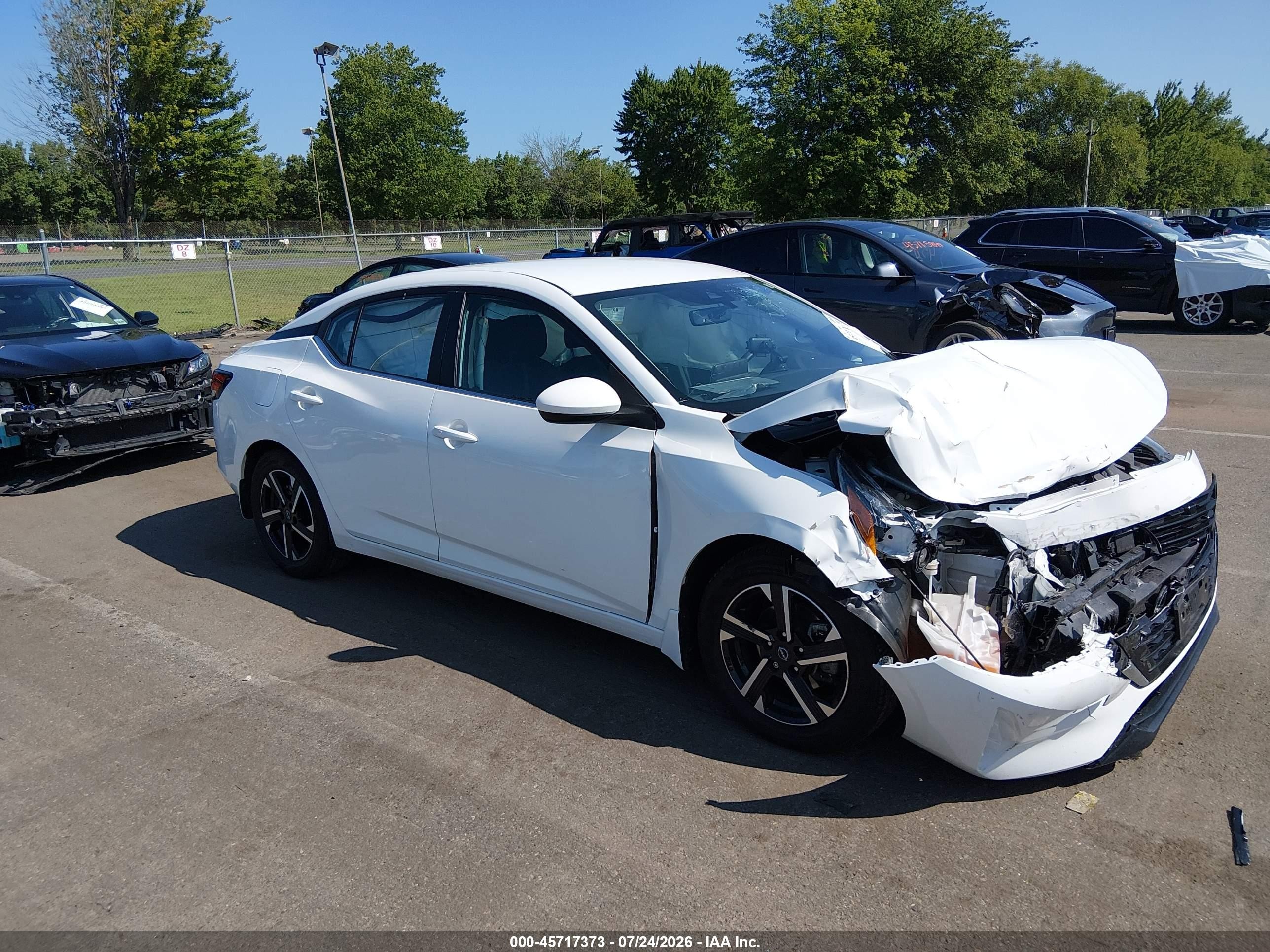 2024 Nissan Sentra Sv Xtronic Cvt Белый vin: 3N1AB8CV0RY319165