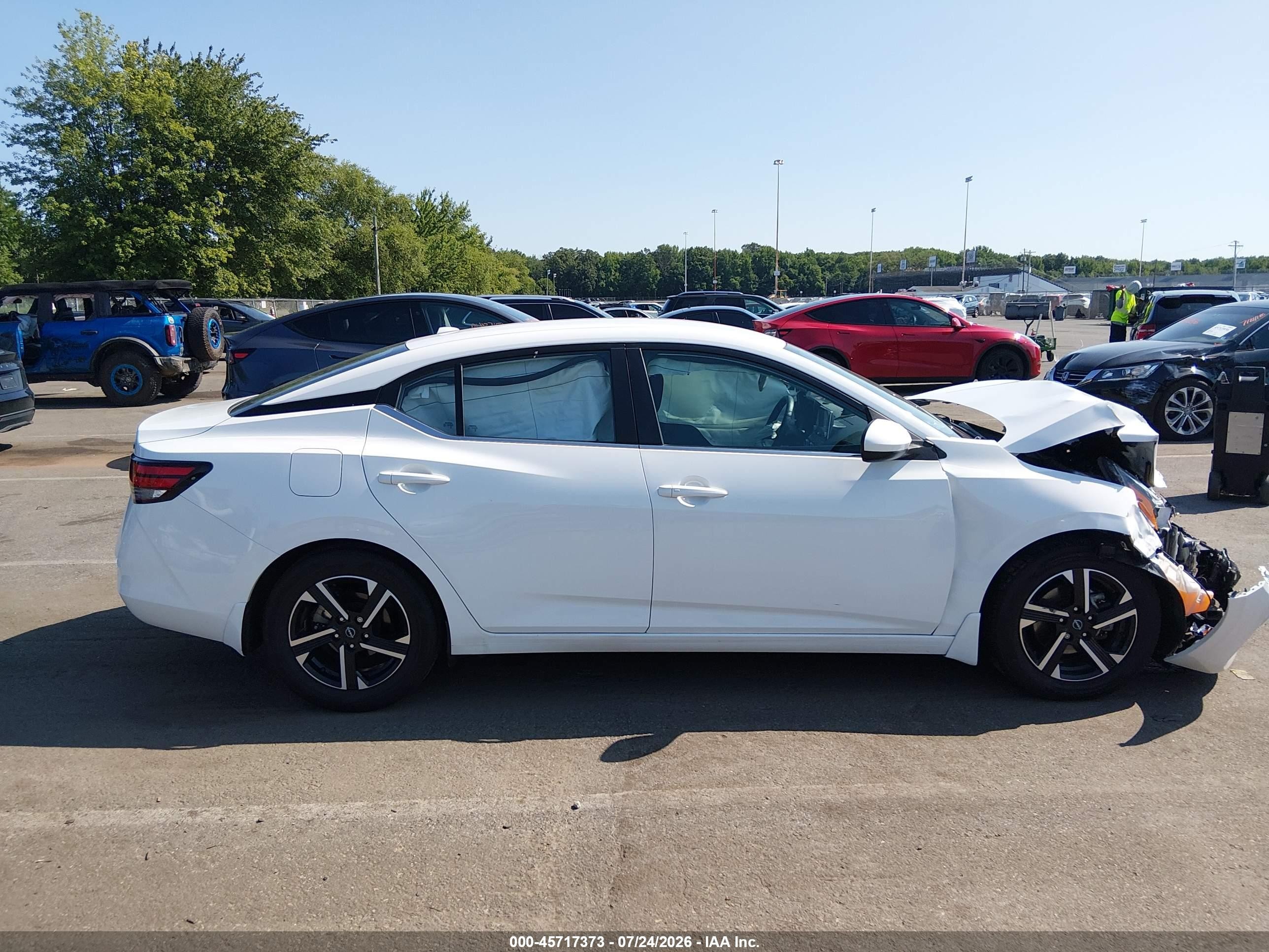 2024 Nissan Sentra Sv Xtronic Cvt Белый vin: 3N1AB8CV0RY319165