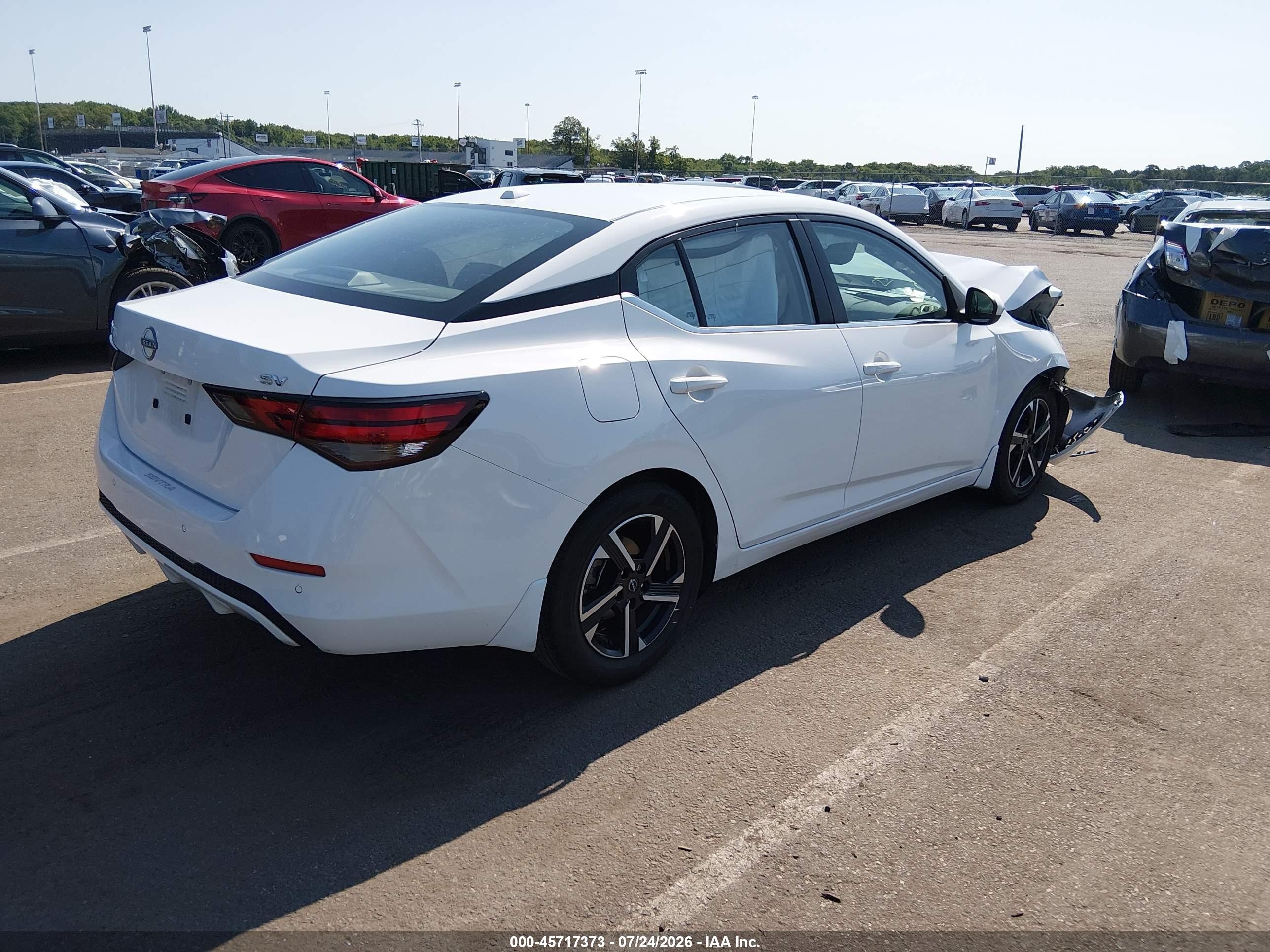 2024 Nissan Sentra Sv Xtronic Cvt Белый vin: 3N1AB8CV0RY319165