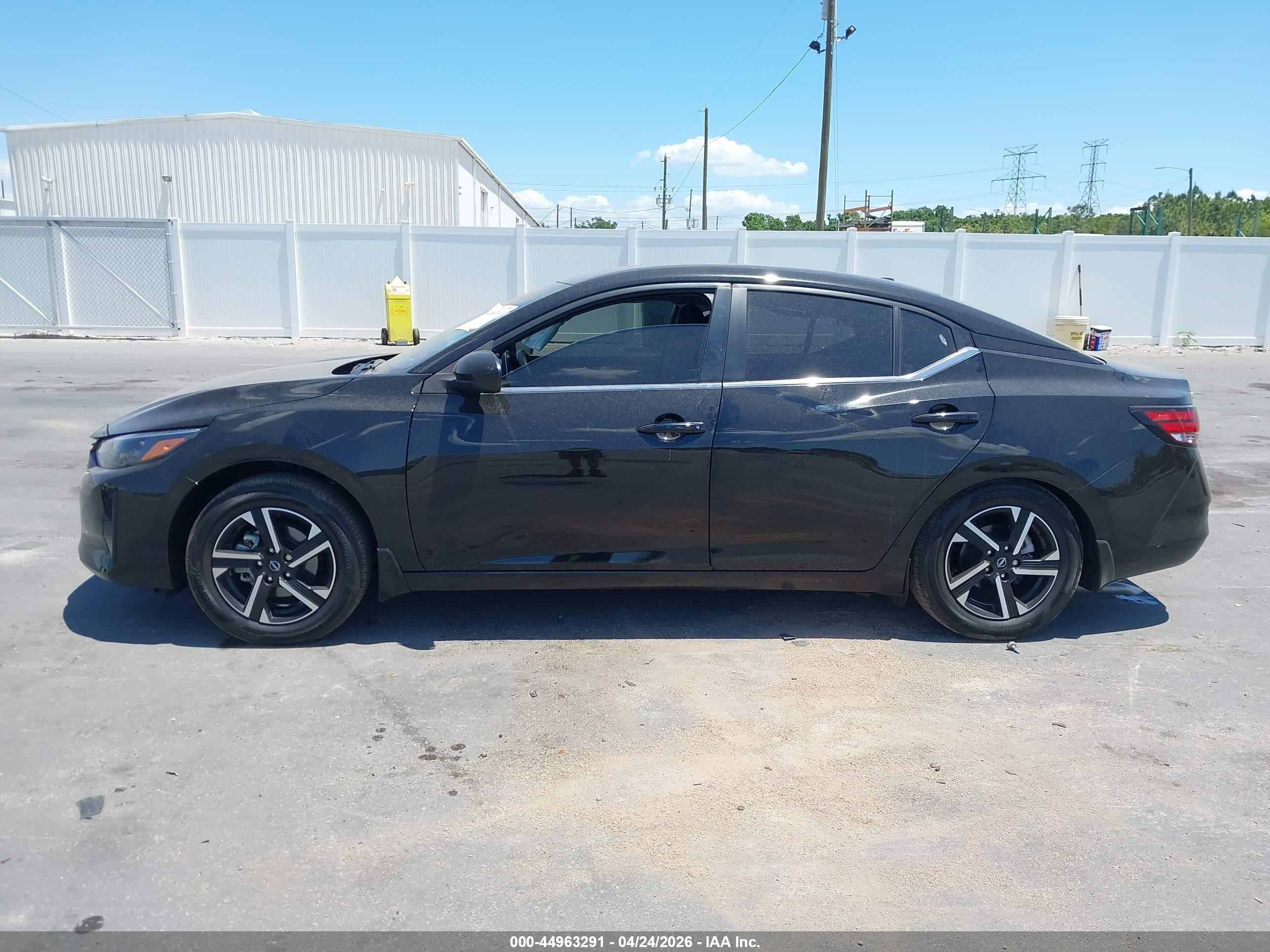 2025 Nissan Sentra Sv Черный vin: 3N1AB8CV0SY212039