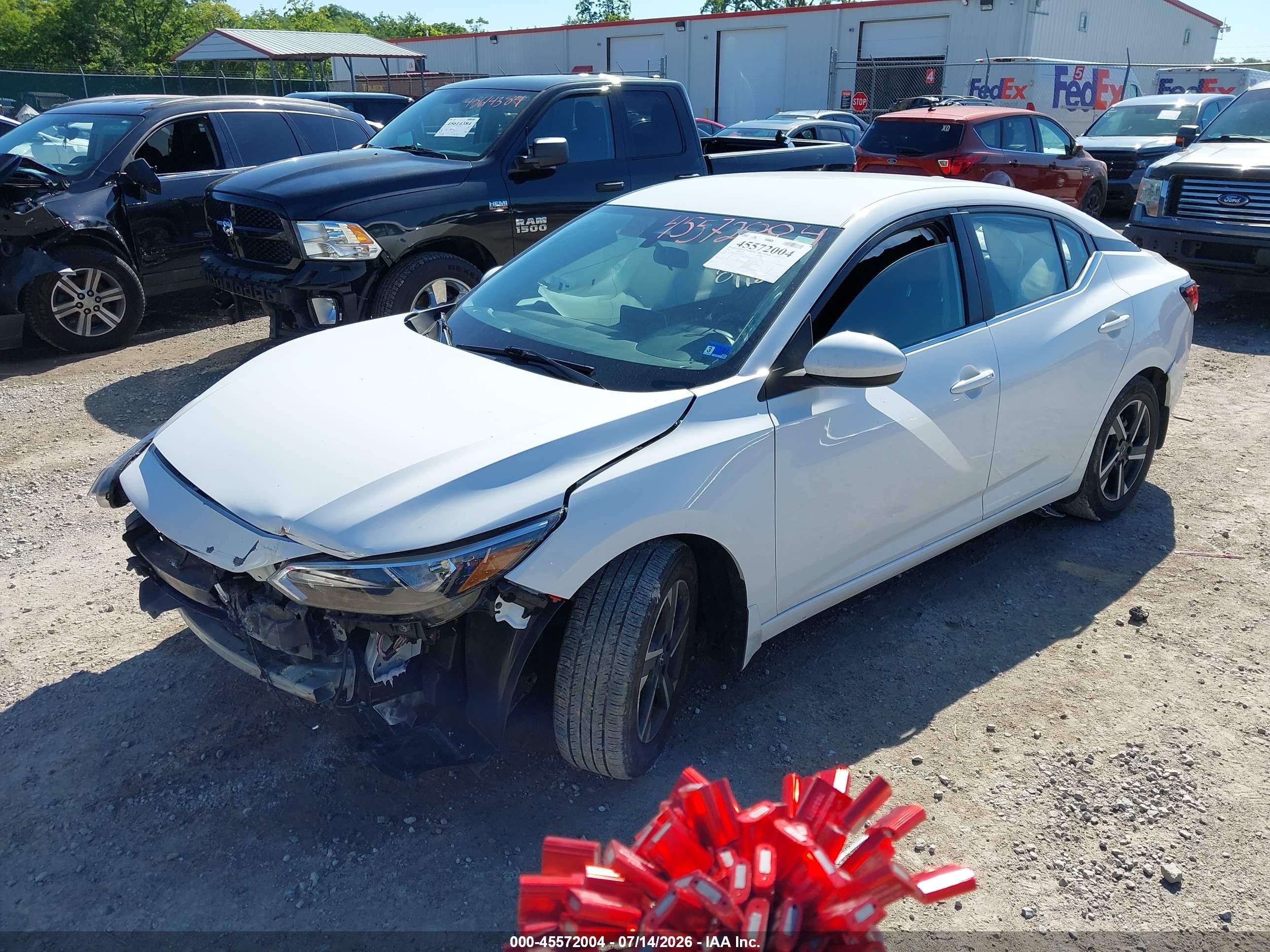 2025 Nissan Sentra Sv White vin: 3N1AB8CV0SY225406