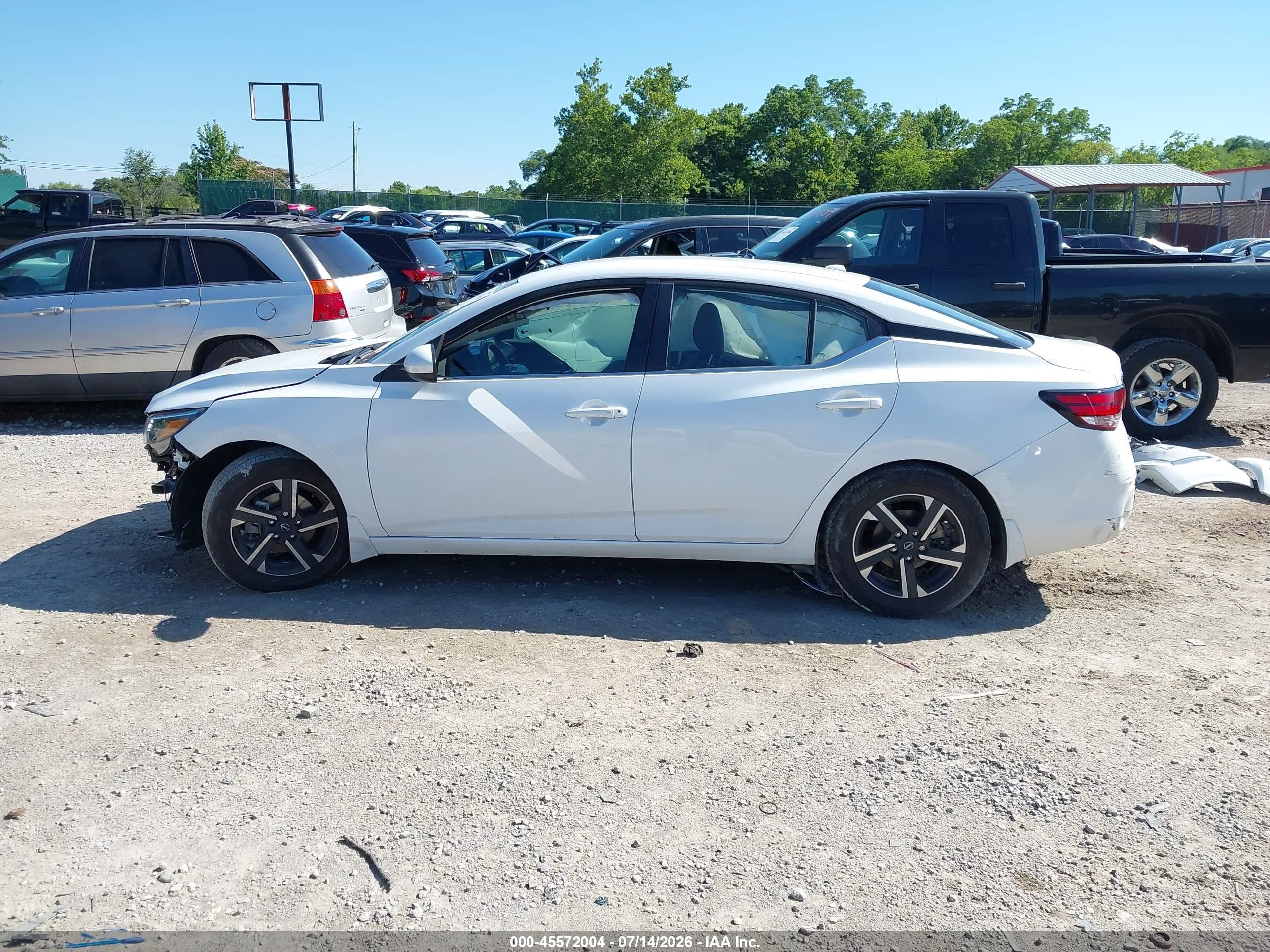 2025 Nissan Sentra Sv White vin: 3N1AB8CV0SY225406